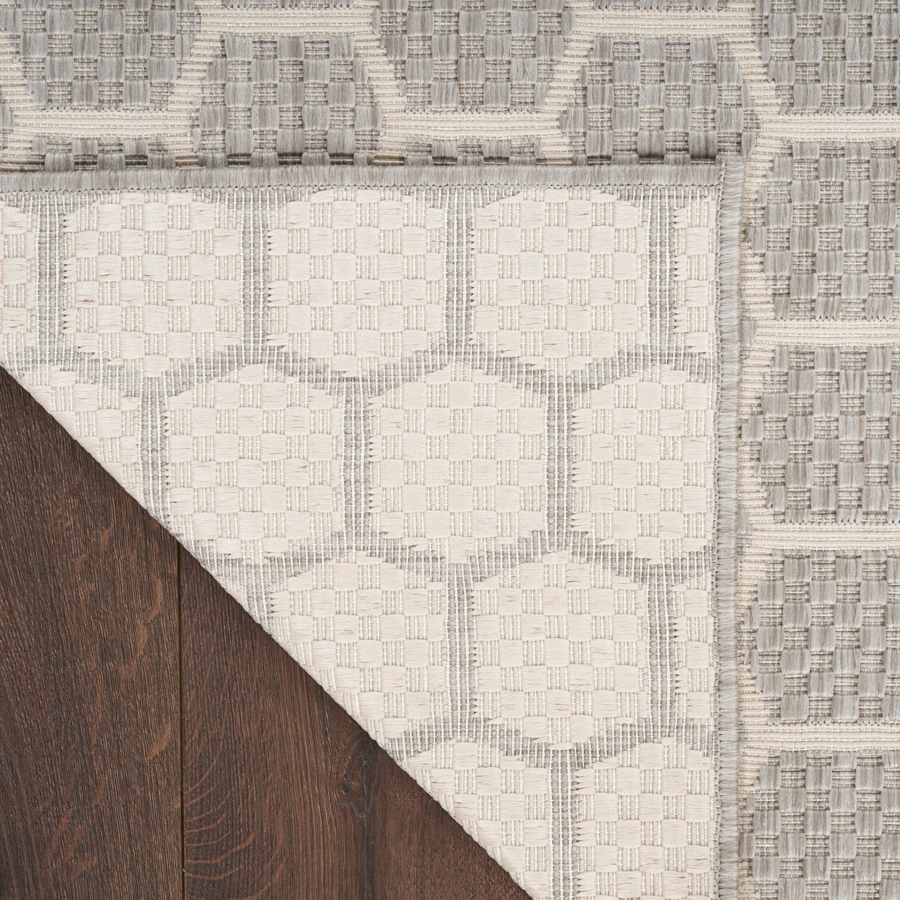 Nourison Home Twist Reversible Indoor/Outdoor 2' x 6' Area Rug, Gray, large