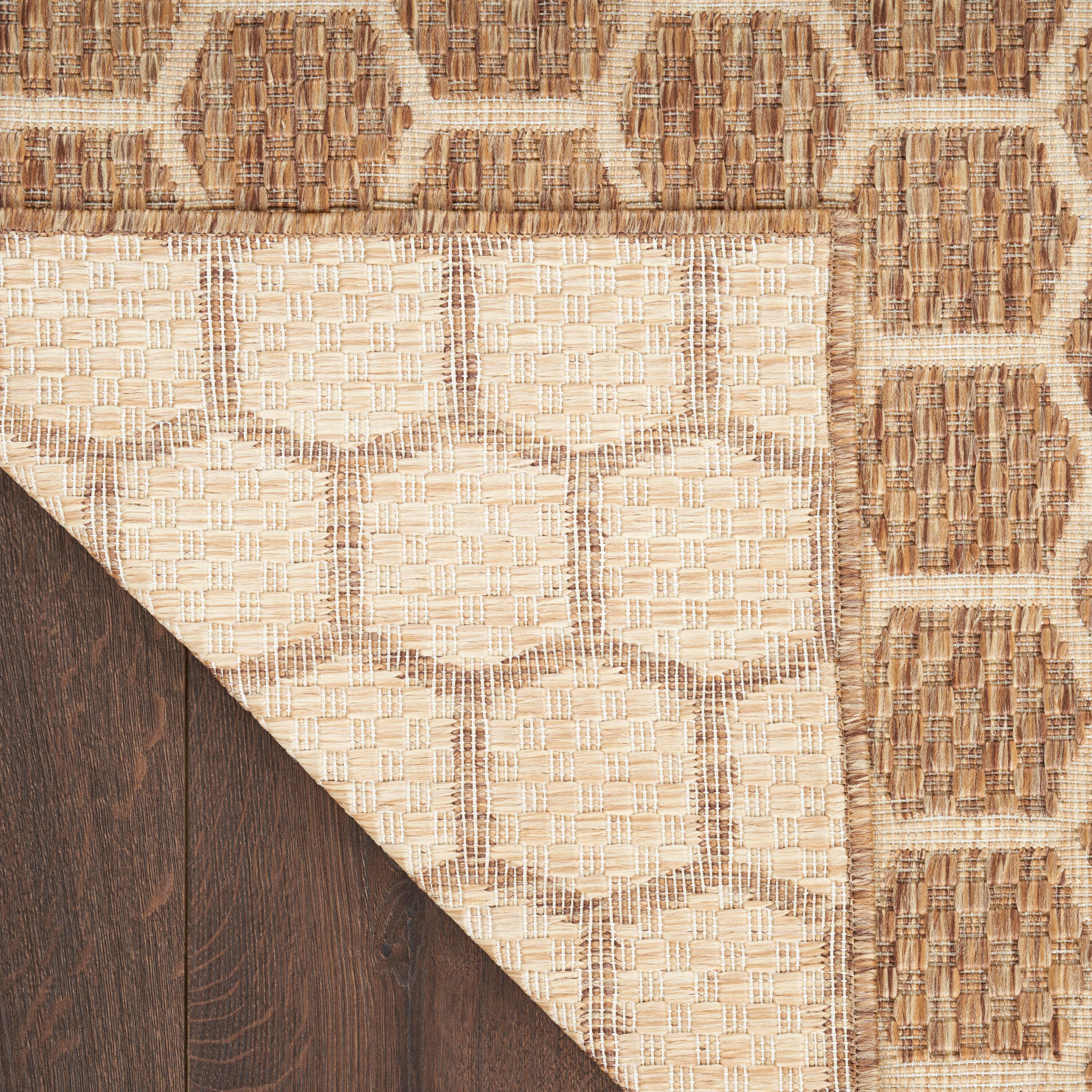 Nourison Home Twist Reversible Indoor/Outdoor 2' x 6' Area Rug, Natural, large
