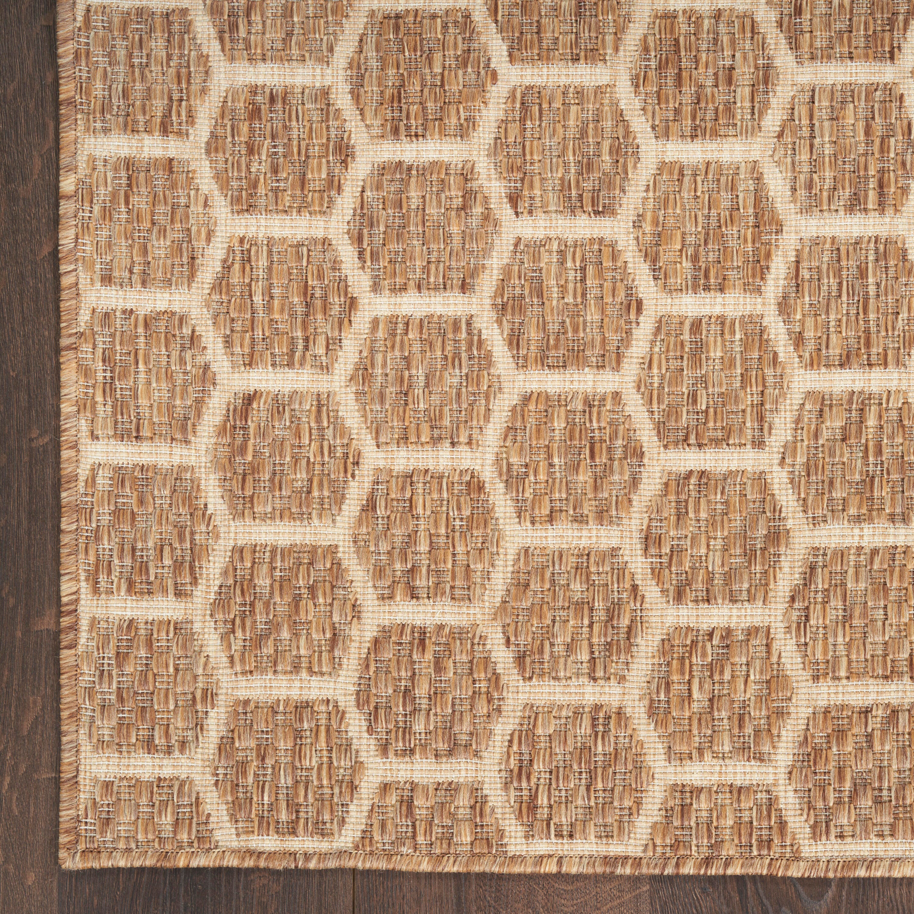Nourison Home Twist Reversible Indoor/Outdoor 2' x 6' Area Rug, Natural, large