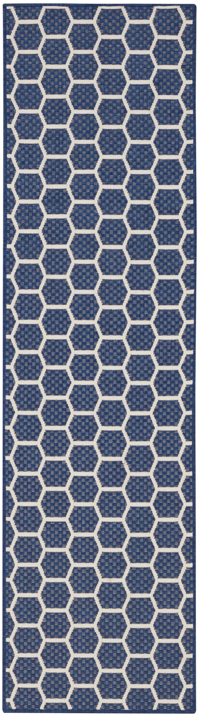 Nourison Home Twist Reversible Indoor/Outdoor 2' x 6' Area Rug, Navy, large