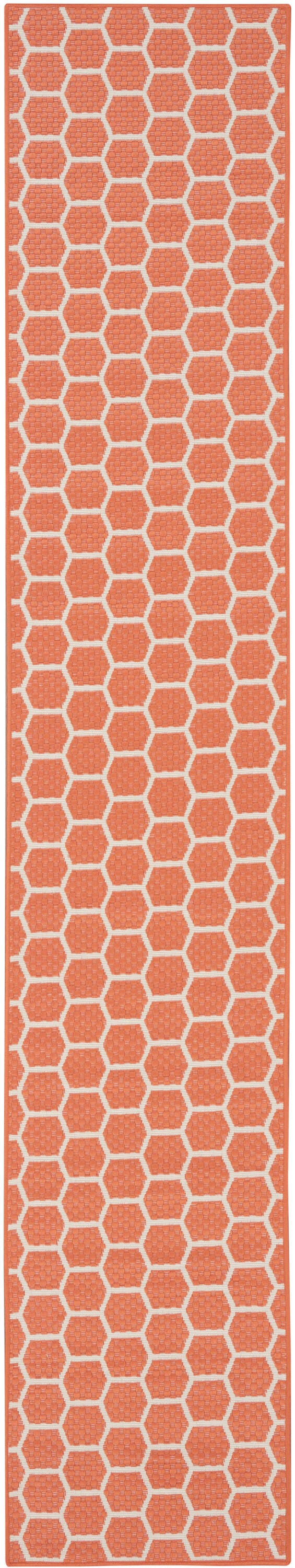 Nourison Home Twist Reversible Indoor/Outdoor 2'2" x 10' Area Rug, Coral, large