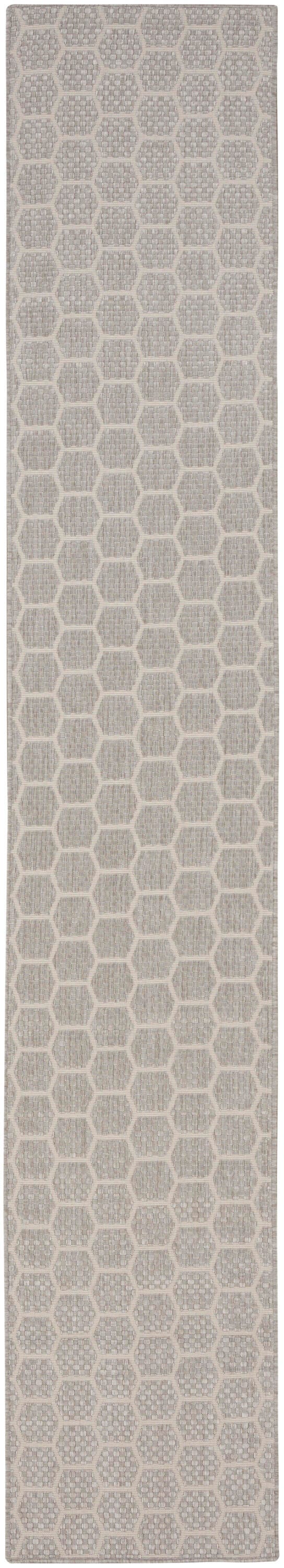 Nourison Home Twist Reversible Indoor/Outdoor 2'2" x 12' Area Rug, Gray, large
