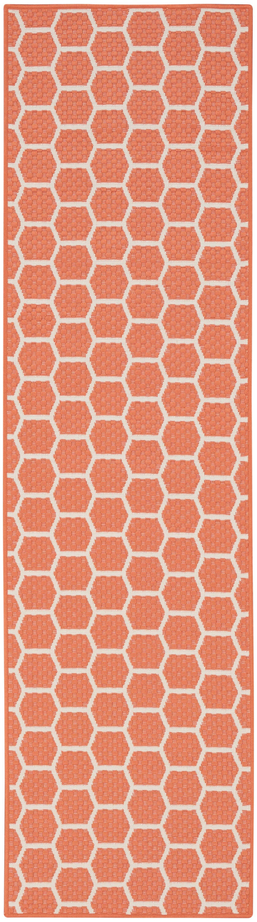 Nourison Home Twist Reversible Indoor/Outdoor 2'2" x 8' Area Rug, Coral, large