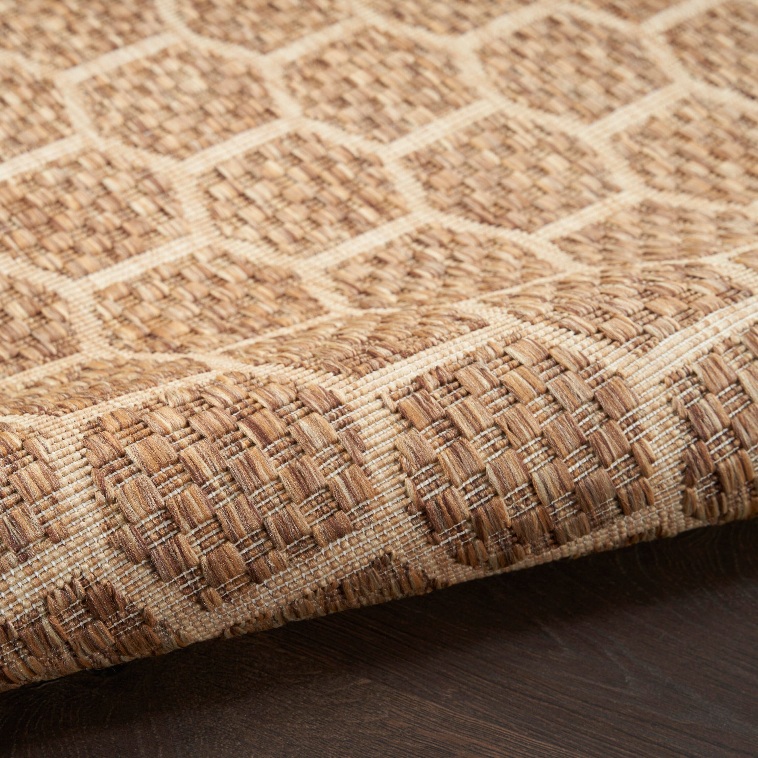 Nourison Home Twist Reversible Indoor/Outdoor 2'2" x 8' Area Rug, Natural, large
