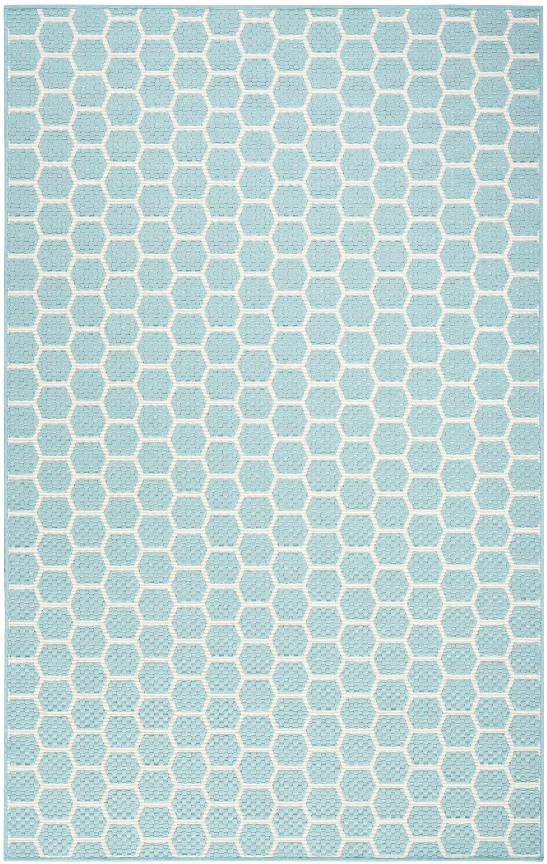 Nourison Home Twist Reversible Indoor/Outdoor 4' x 6' Area Rug, Aqua, large