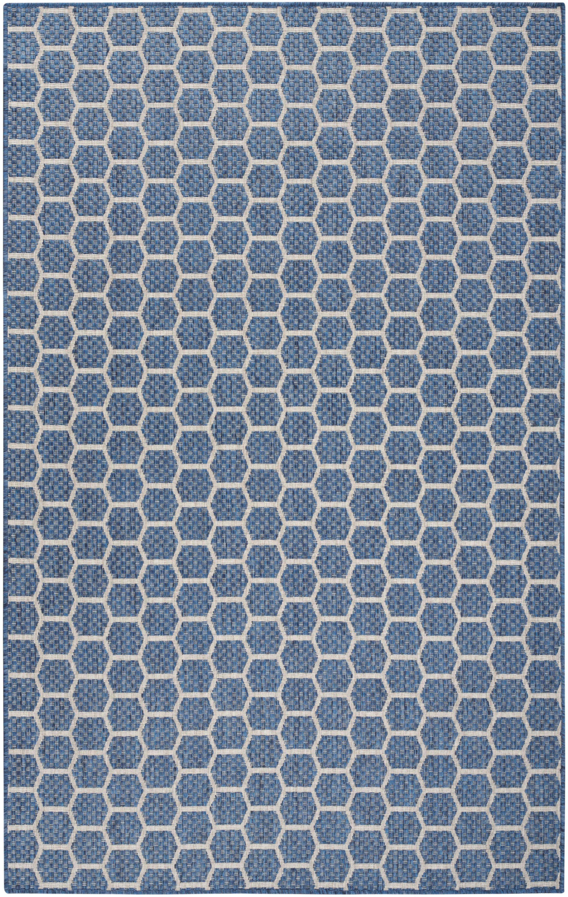 Nourison Home Twist Reversible Indoor/Outdoor 4' x 6' Area Rug, Blue, large