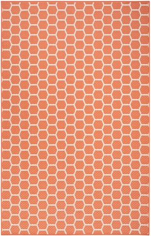Nourison Home Twist Reversible Indoor/Outdoor 4' x 6' Area Rug, Coral, large