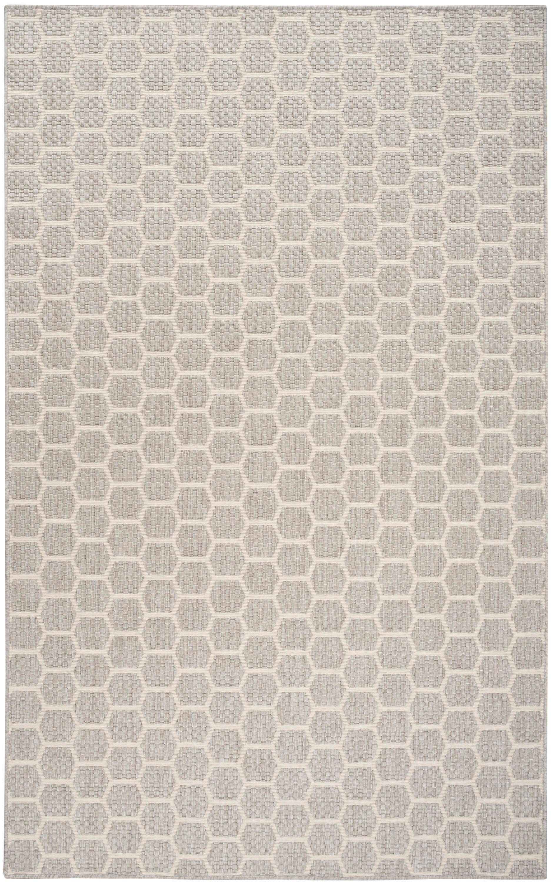 Nourison Home Twist Reversible Indoor/Outdoor 4' x 6' Area Rug, Gray, large