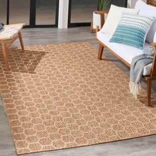 Nourison Home Twist Reversible Indoor/Outdoor 4' x 6' Area Rug, Natural, rollover