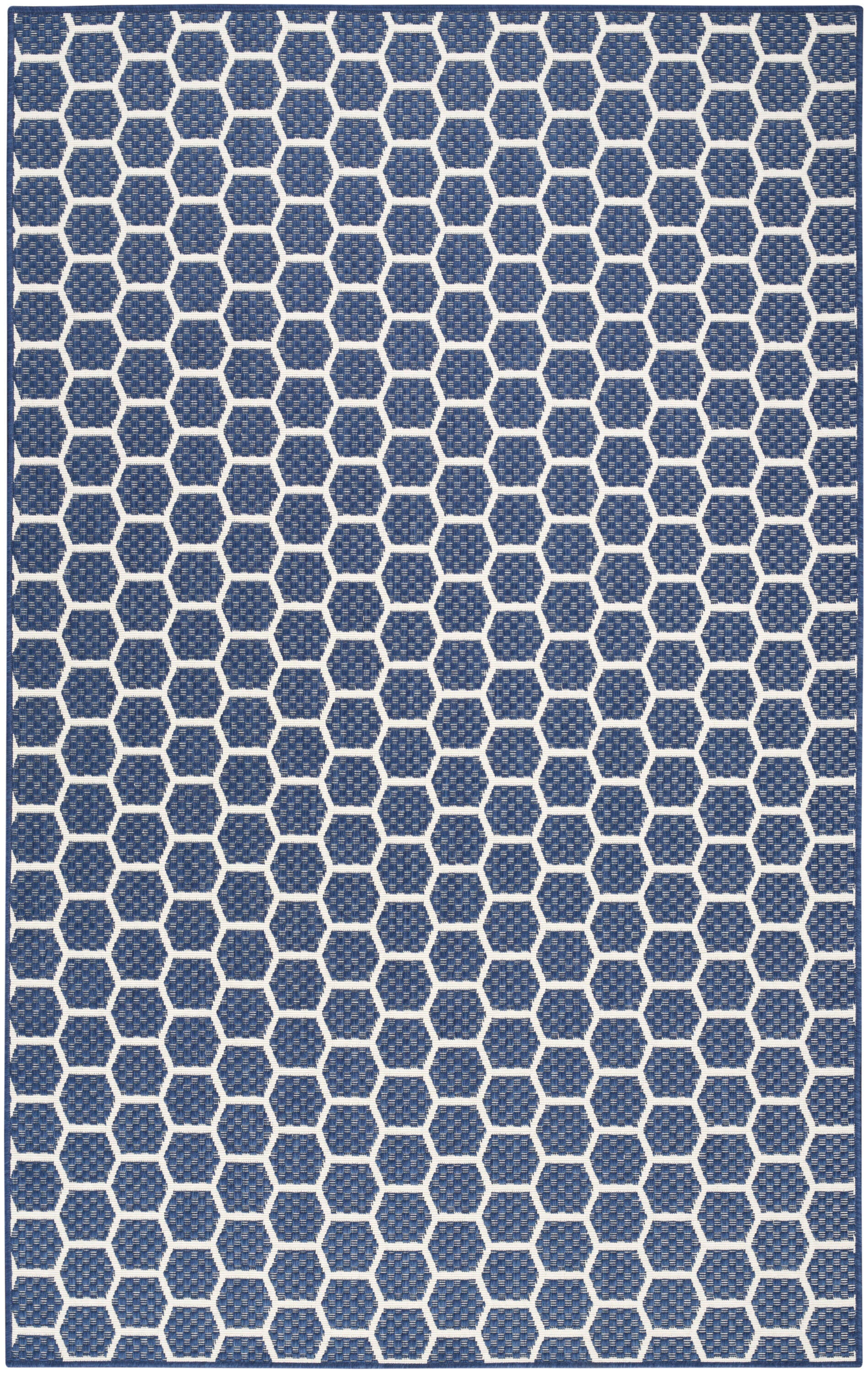 Nourison Home Twist Reversible Indoor/Outdoor 4' x 6' Area Rug, Navy, large