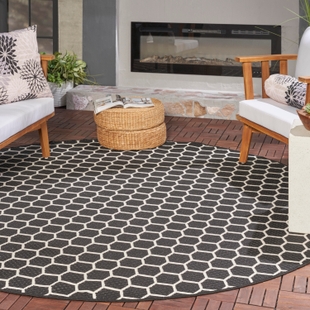 Nourison Home Twist Reversible Indoor/Outdoor 8' x Round Area Rug