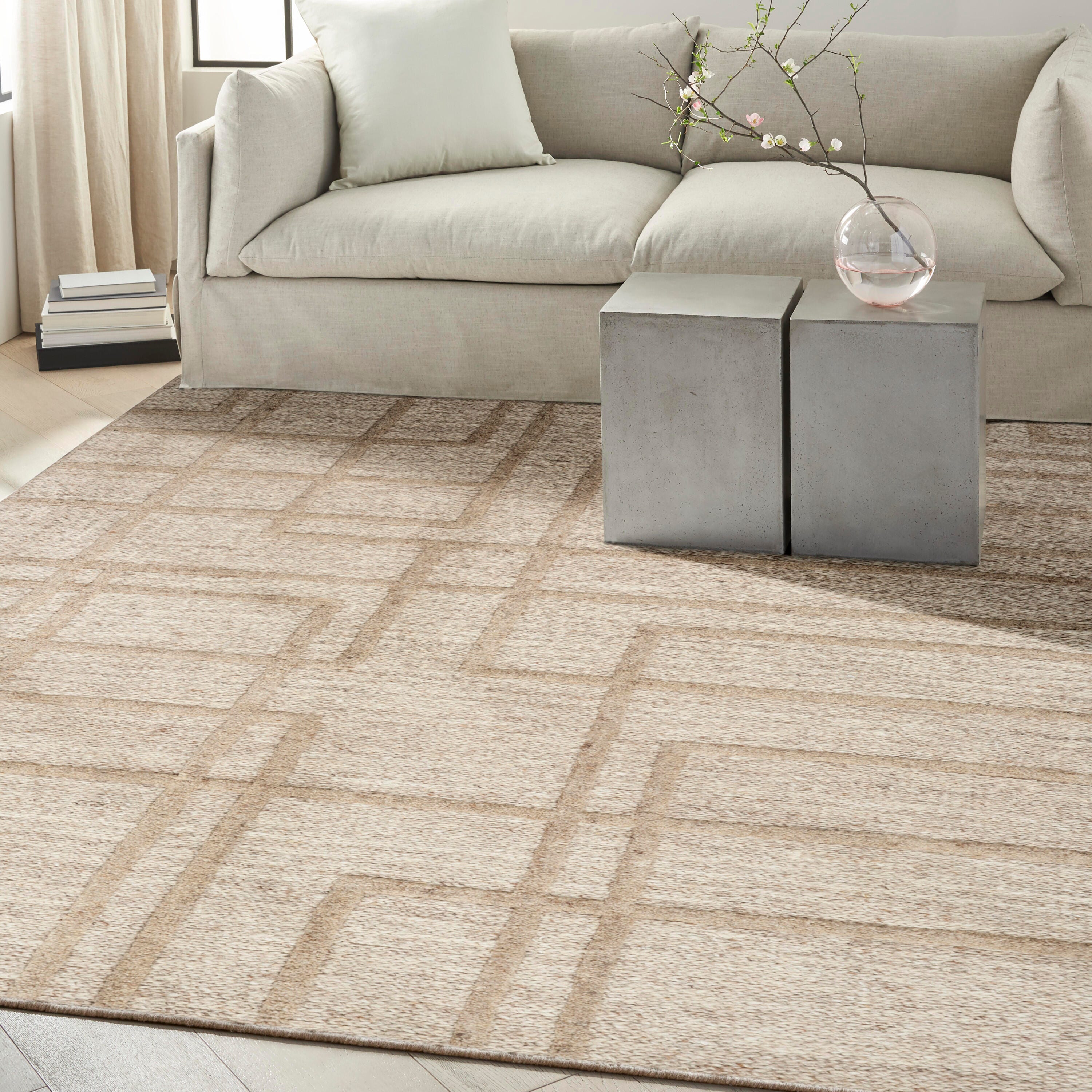 Calvin Klein Impressions 8'6" x 11'6" Area Rug, Camel, large