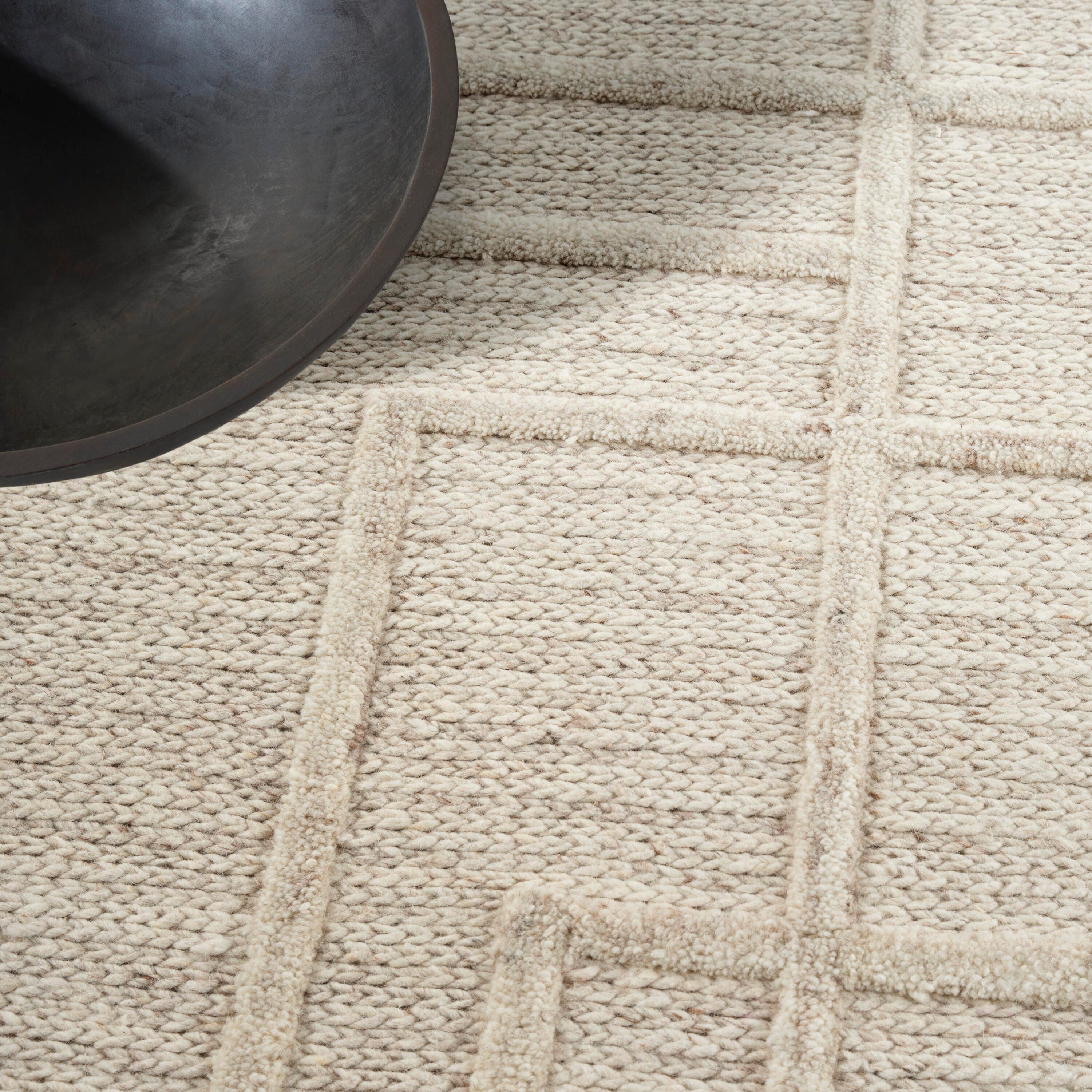 Calvin Klein Impressions 7'9" x 9'9" Area Rug, Sand, large