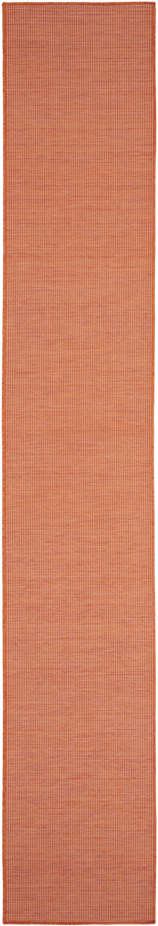 Nourison Home Patio Pop Indoor/Outdoor Solid 2'2" x 10' Runner Rug, Terracotta, large