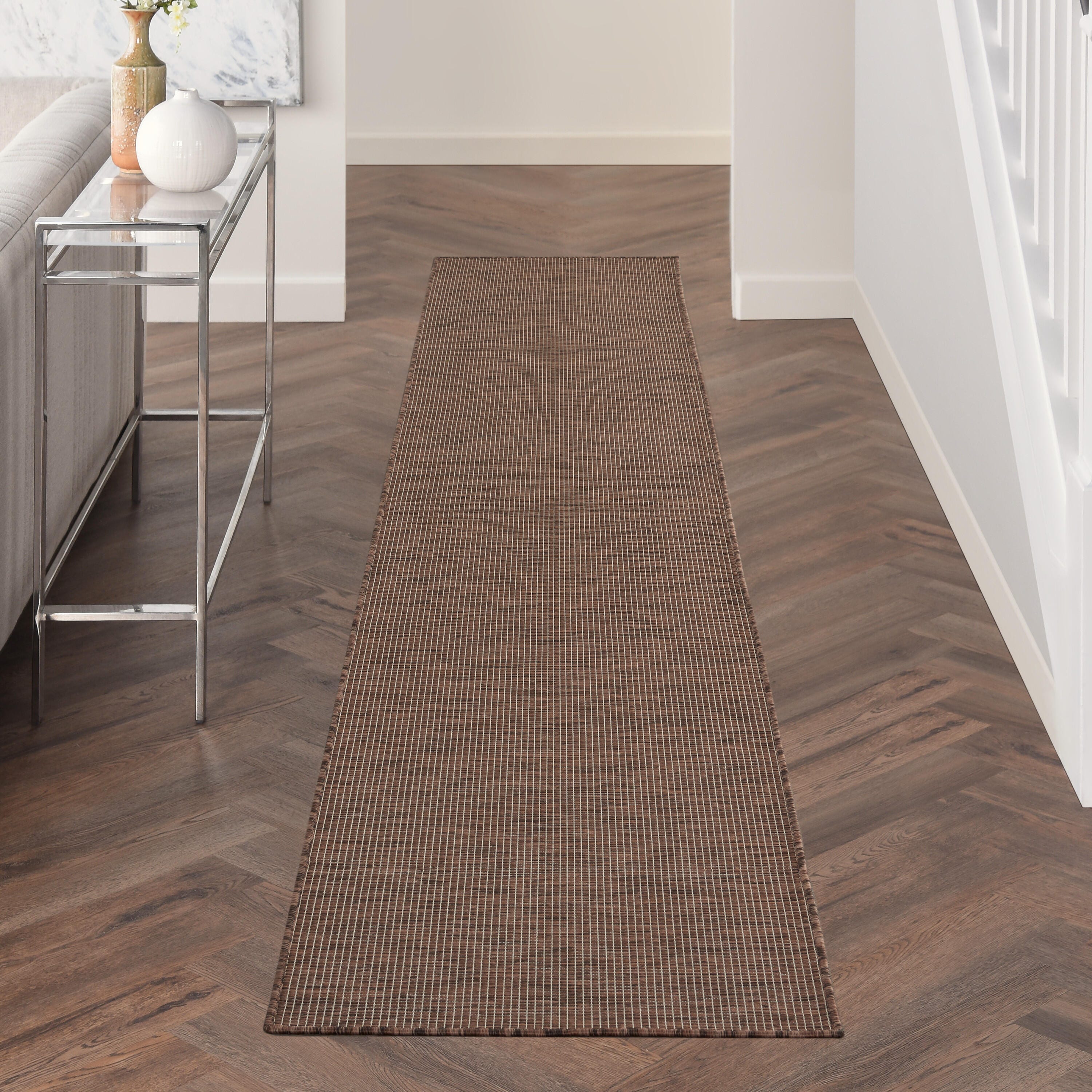 Nourison Home Patio Pop Indoor/Outdoor Solid 2'2" x 12' Runner Rug, Natural, rollover
