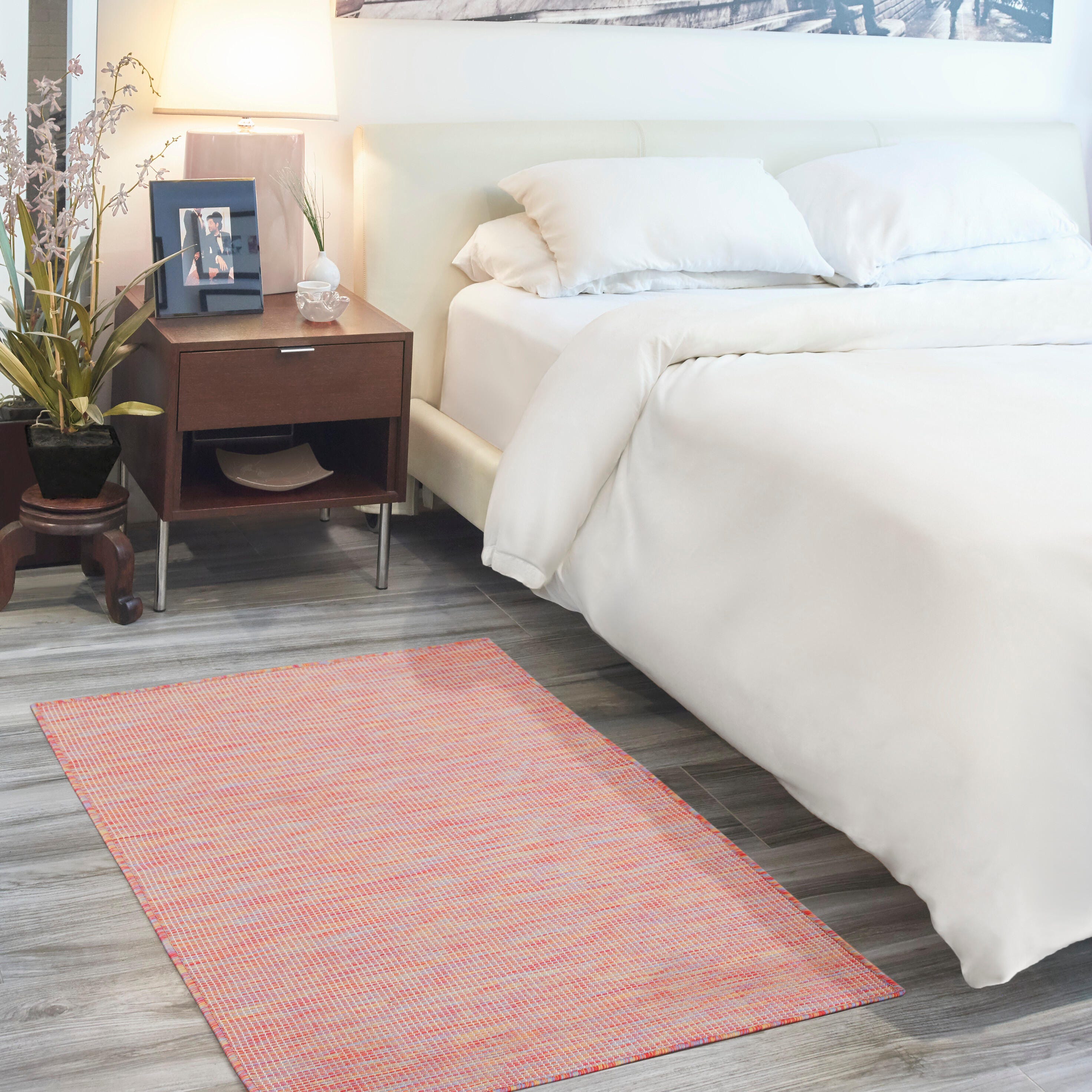 Nourison Home Patio Pop Indoor/Outdoor Solid 3' x 5' Area Rug, Rainbow, rollover