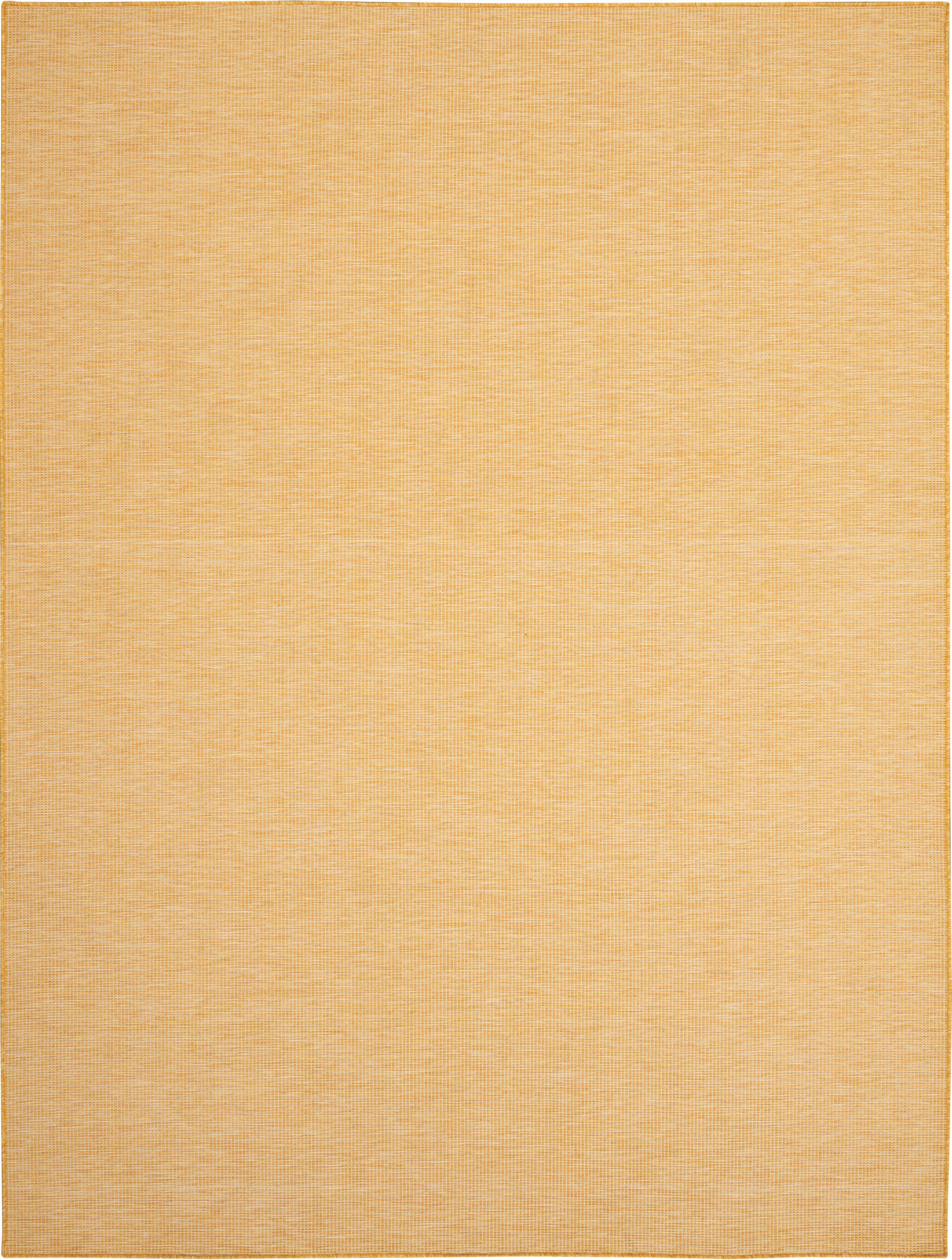 Nourison Home Patio Pop Indoor/Outdoor Solid 10' x 14' Area Rug, Yellow, large