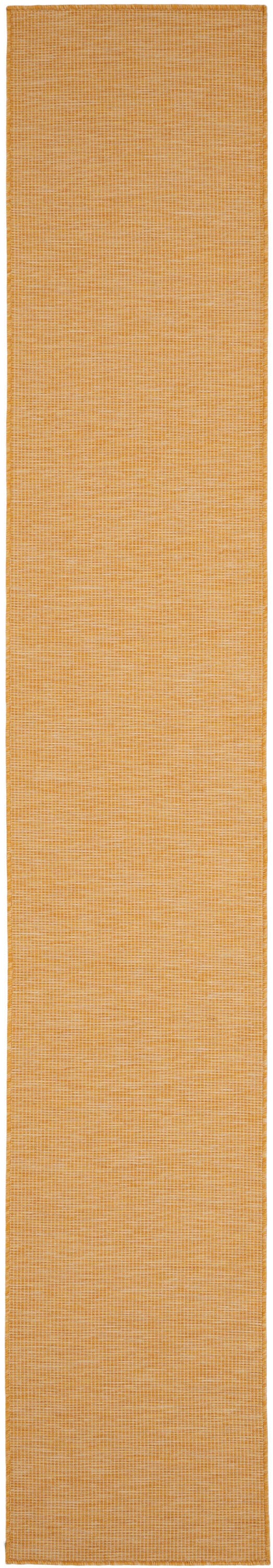 Nourison Home Patio Pop Indoor/Outdoor Solid 2'2" x 12' Runner Rug, Yellow, large