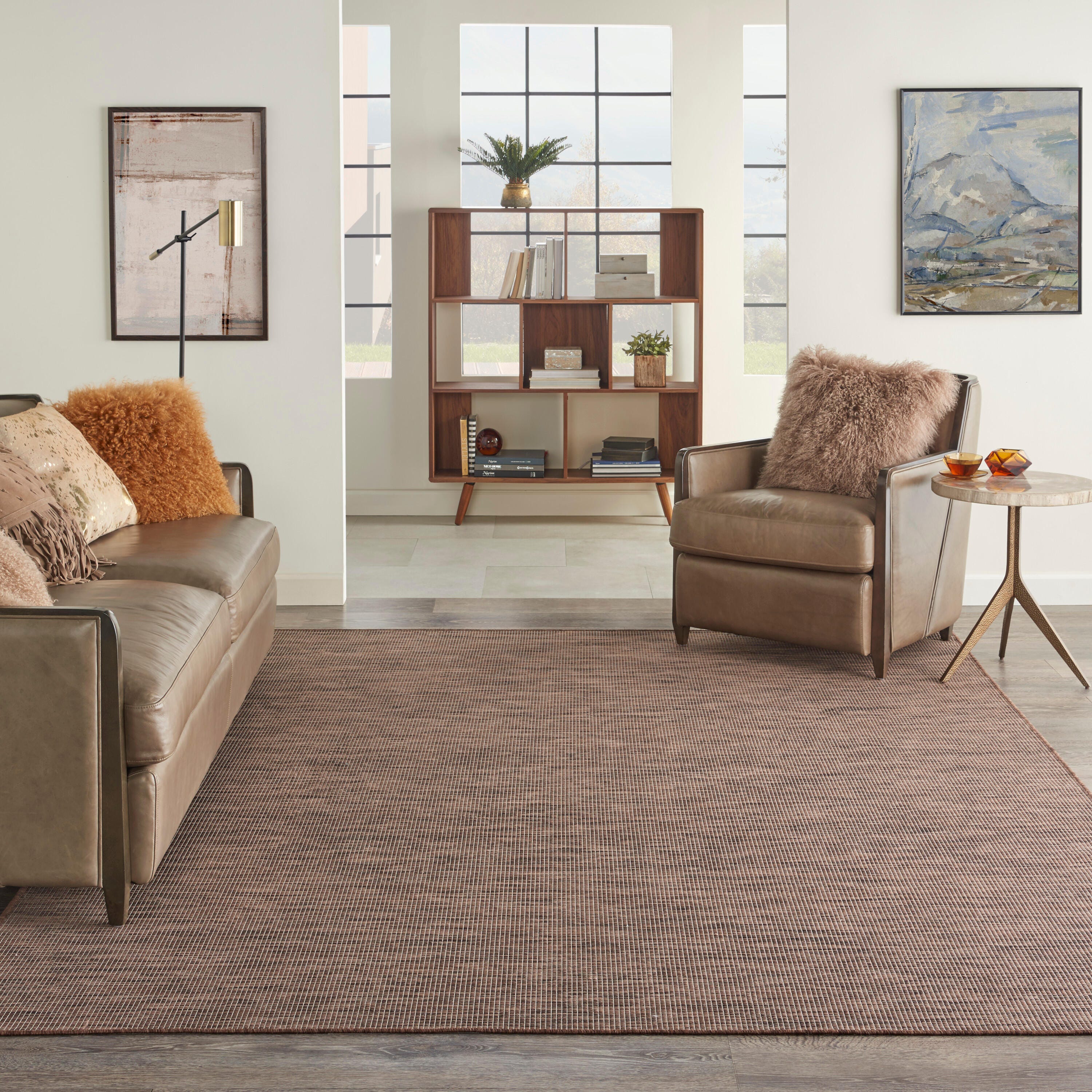 Nourison Home Patio Pop Indoor/Outdoor Solid 10' x 14' Area Rug, Natural, rollover