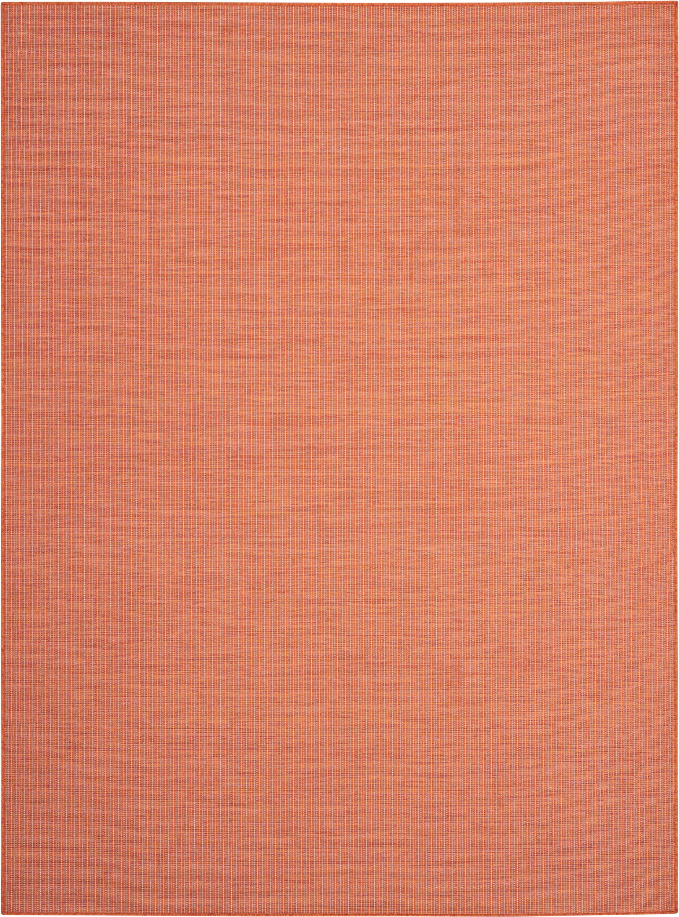 Nourison Home Patio Pop Indoor/Outdoor Solid 10' x 14' Area Rug, Terracotta, large