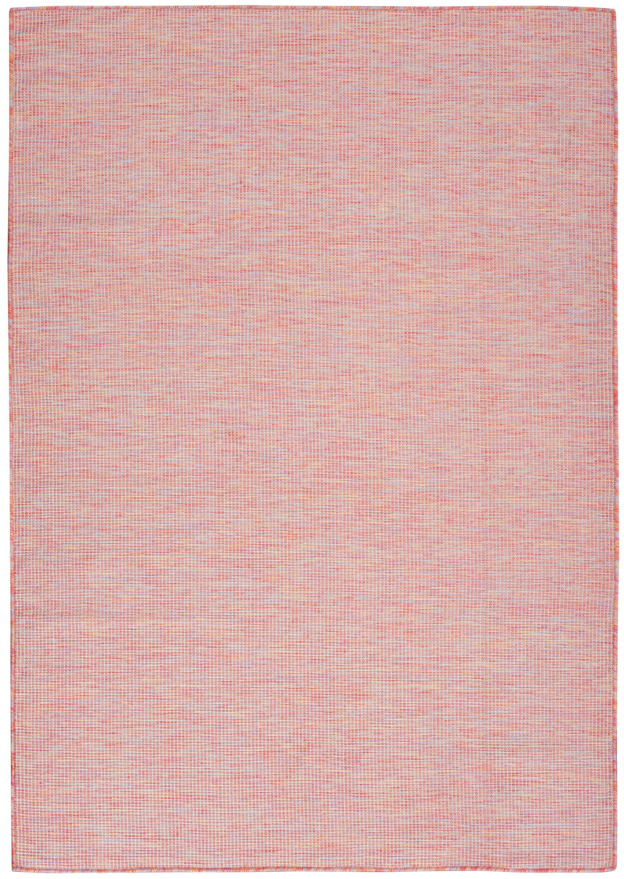 Nourison Home Patio Pop Indoor/Outdoor Solid 5' x 7' Area Rug, Rainbow, large