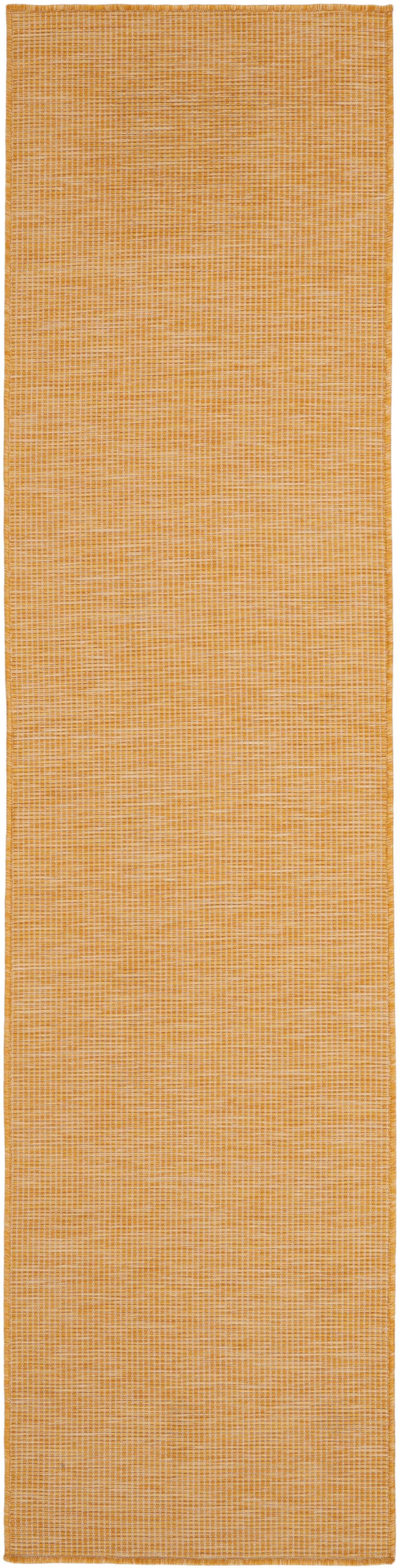 Nourison Home Patio Pop Indoor/Outdoor Solid 2' x 6' Area Rug, Yellow, large