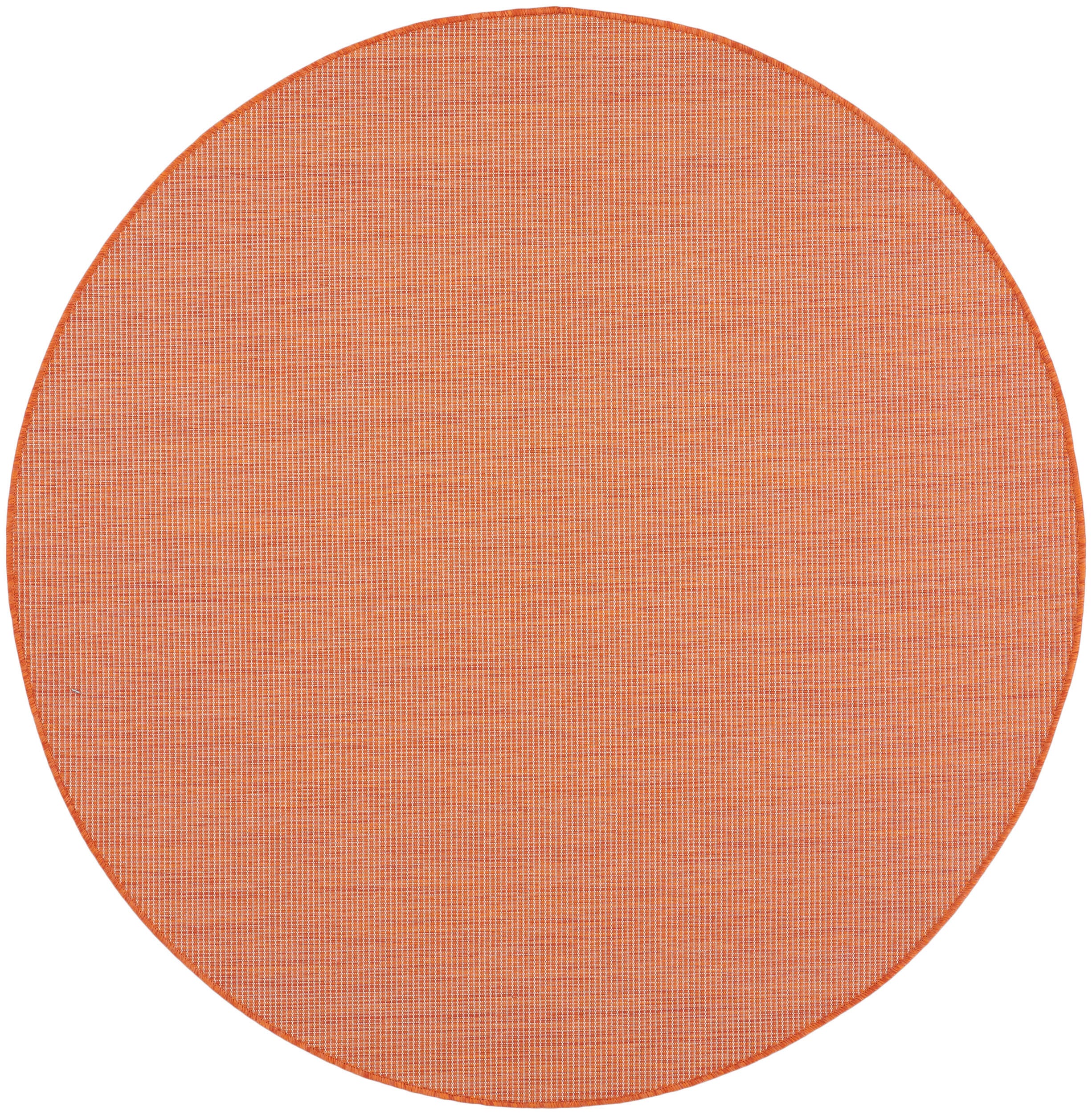 Nourison Home Patio Pop Indoor/Outdoor Solid 6' x Round Area Rug, Terracotta, large