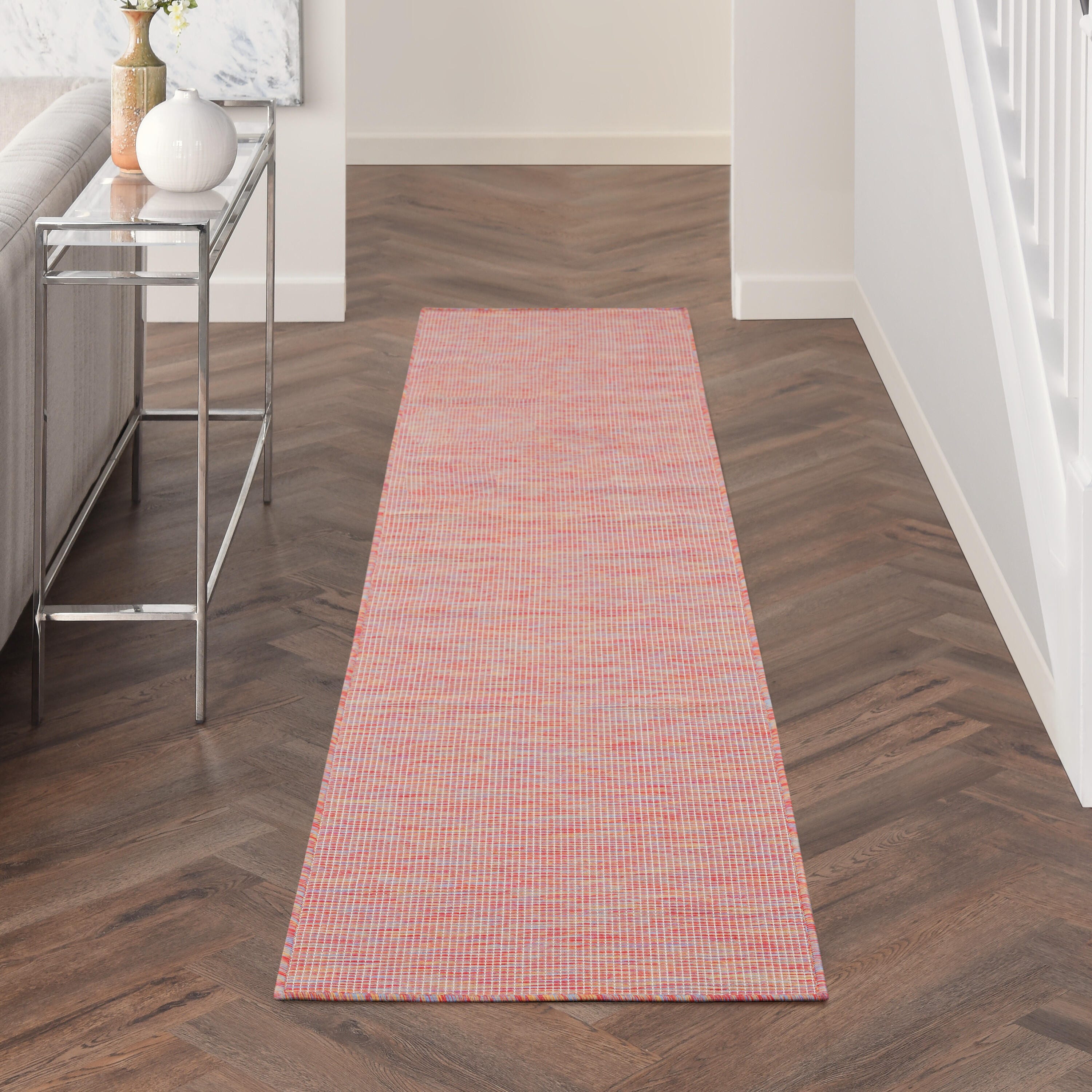 Nourison Home Patio Pop Indoor/Outdoor Solid 2'2" x 8' Runner Rug, Rainbow, rollover