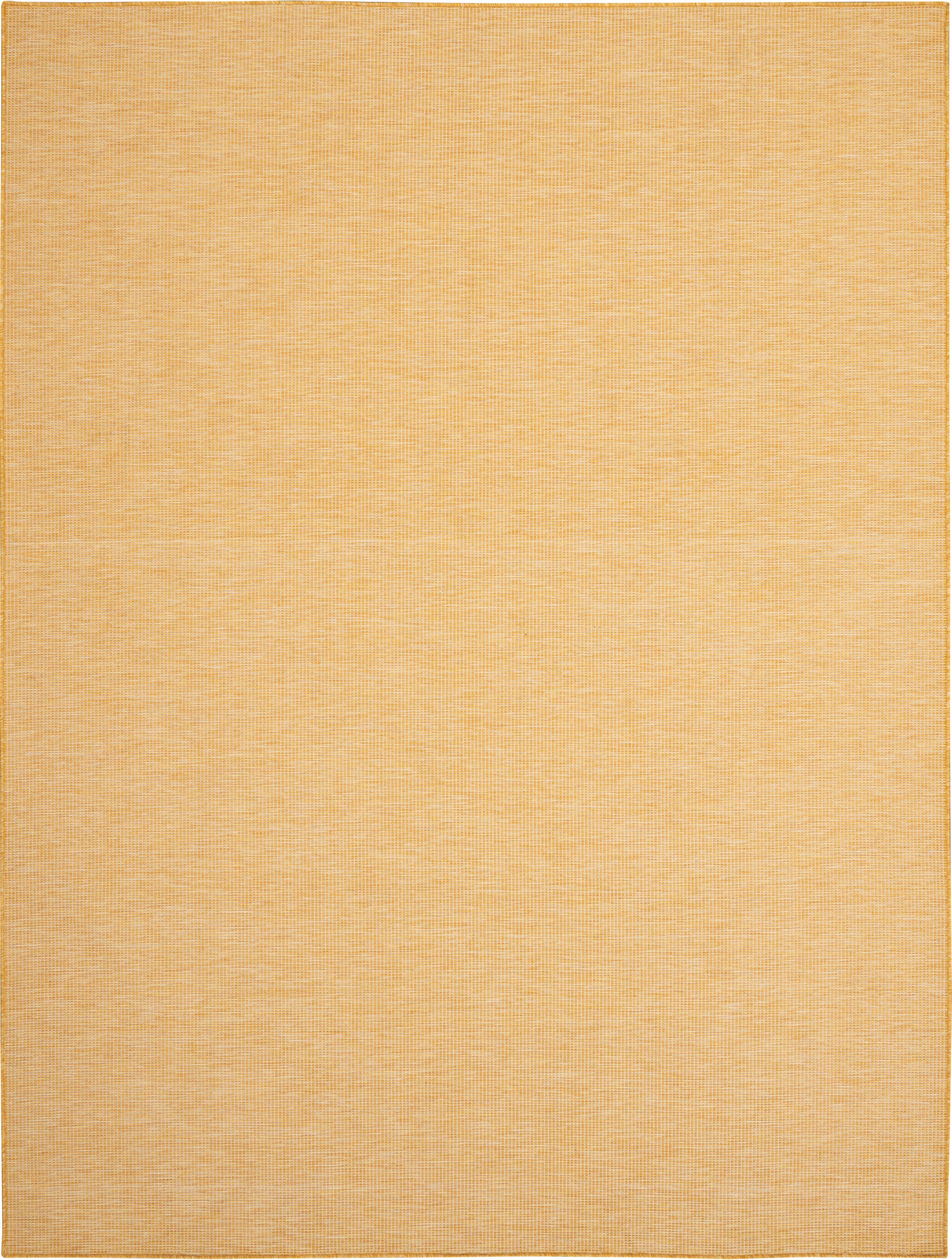 Nourison Home Patio Pop Indoor/Outdoor Solid 9' x 12' Area Rug, Yellow, large