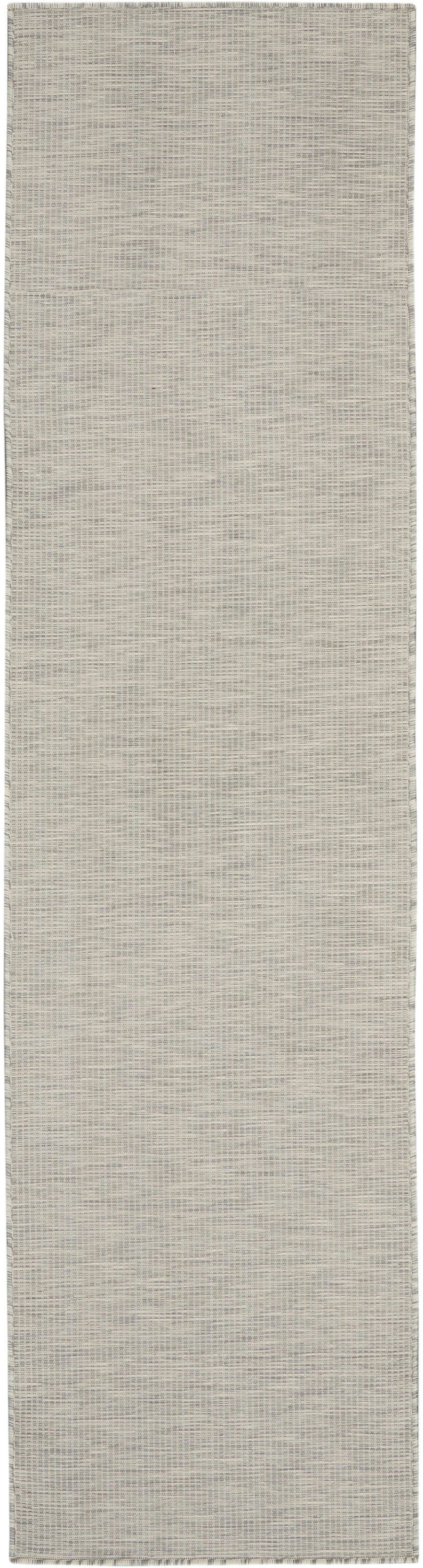 Nourison Home Patio Pop Indoor/Outdoor Solid 2'2" x 8' Runner Rug, Light Gray, large