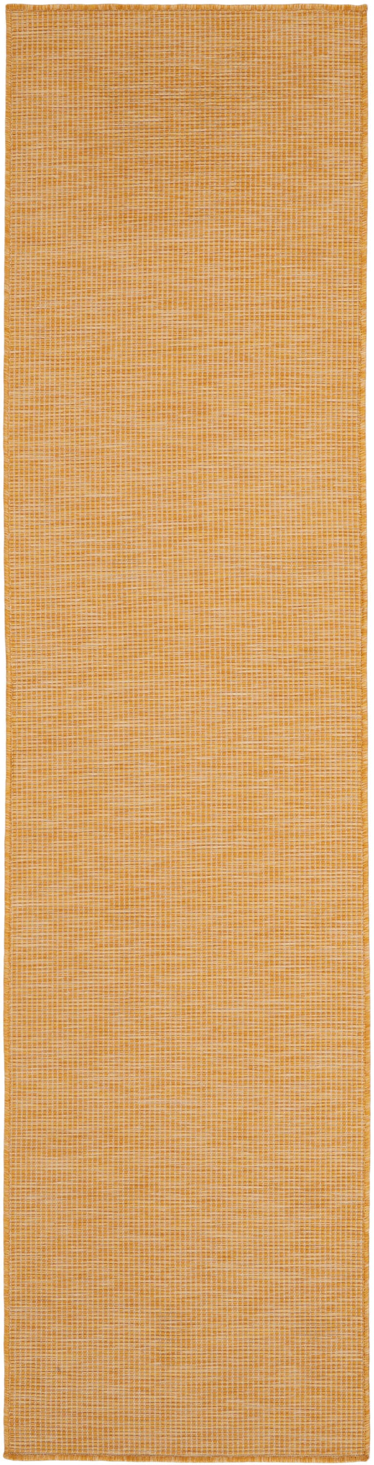 Nourison Home Patio Pop Indoor/Outdoor Solid 2'2" x 8' Runner Rug, Yellow, large