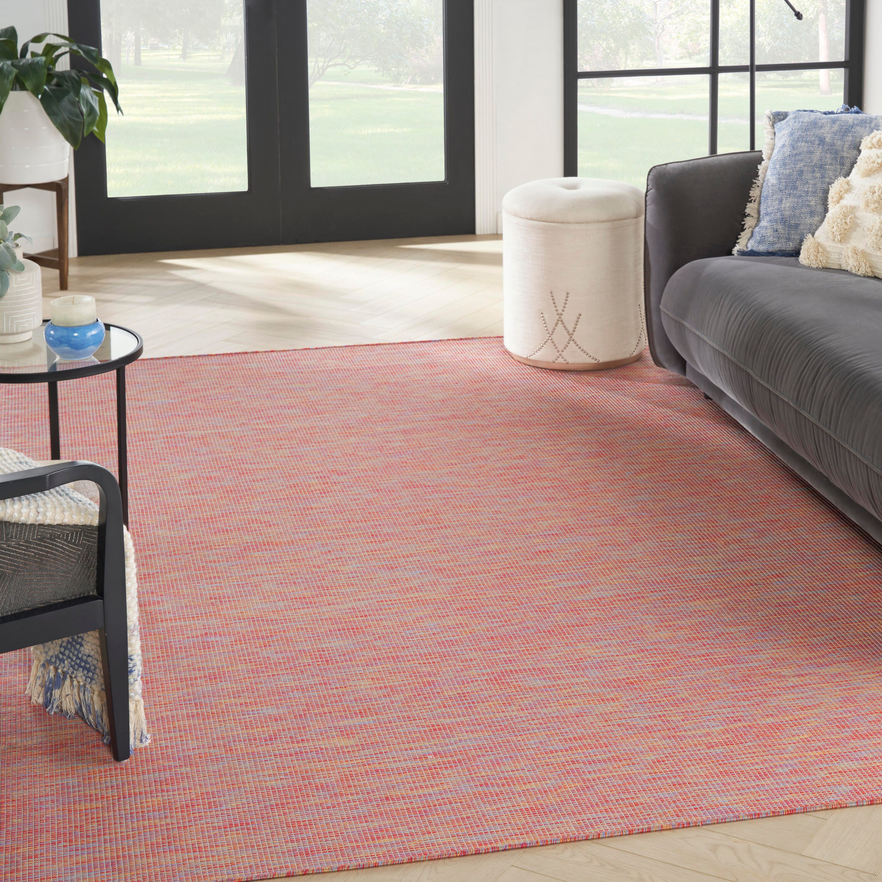 Nourison Home Patio Pop Indoor/Outdoor Solid 7' x 10' Area Rug, Rainbow, rollover
