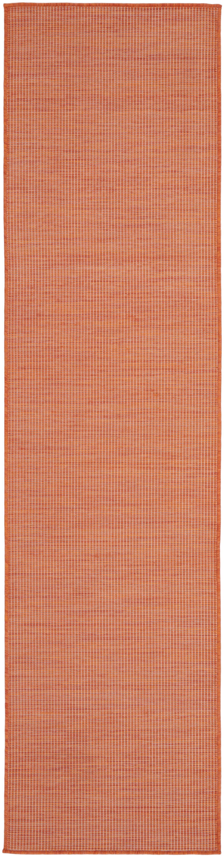 Nourison Home Patio Pop Indoor/Outdoor Solid 2'2" x 8' Runner Rug, Terracotta, large