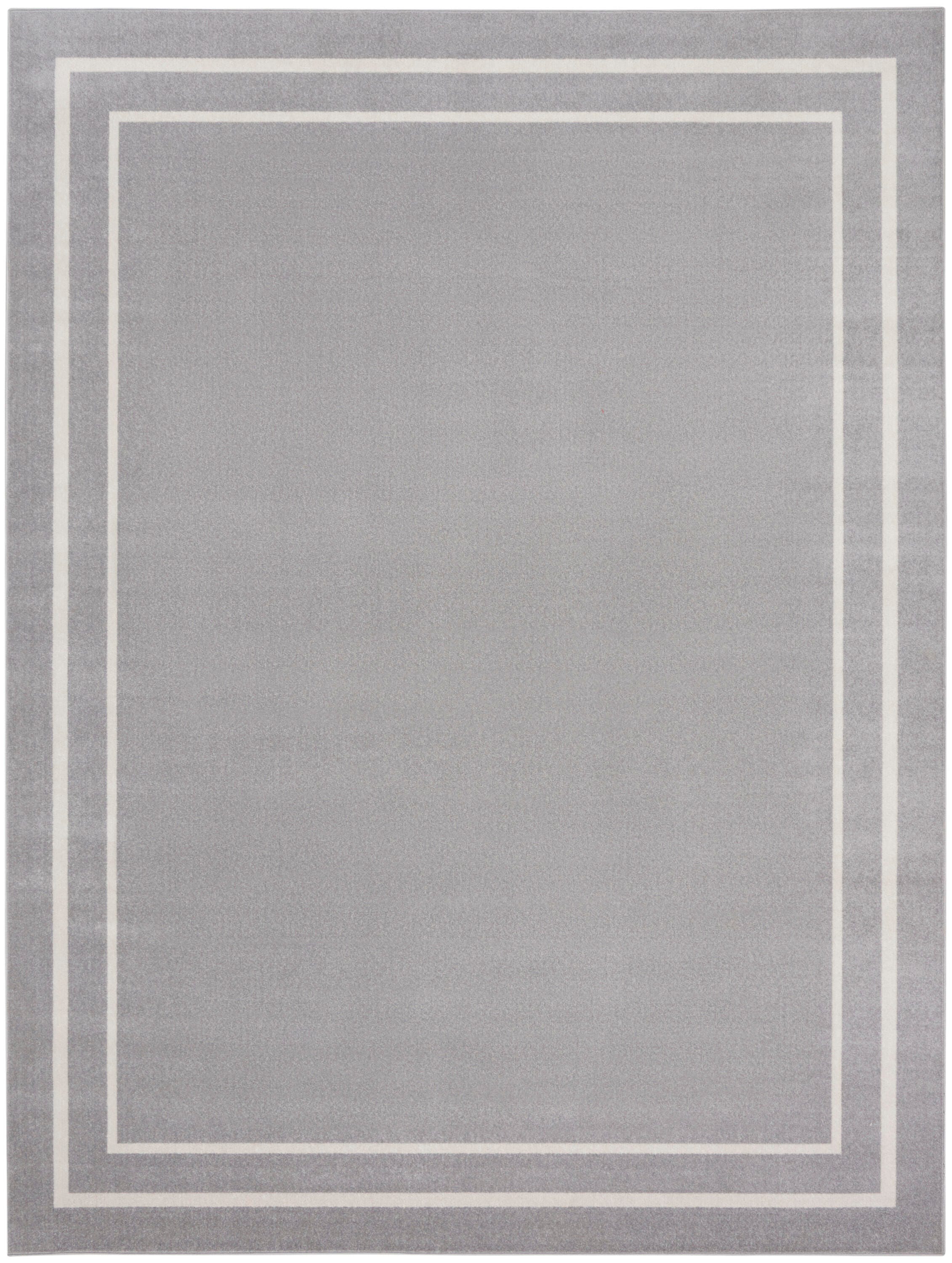 Nourison Home Outdoor Essentials 10' x 14'  Area Rug, Gray/Ivory, large