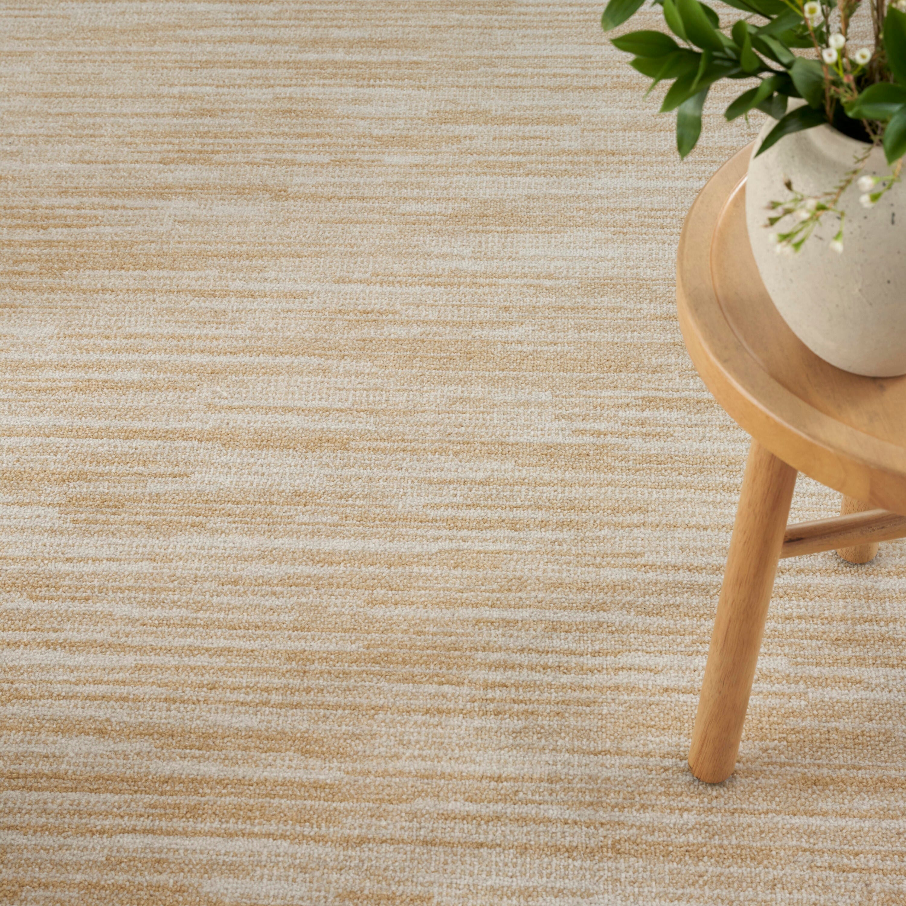 Nourison Home Outdoor Essentials 10' x 14'  Area Rug, Ivory/Gold, large