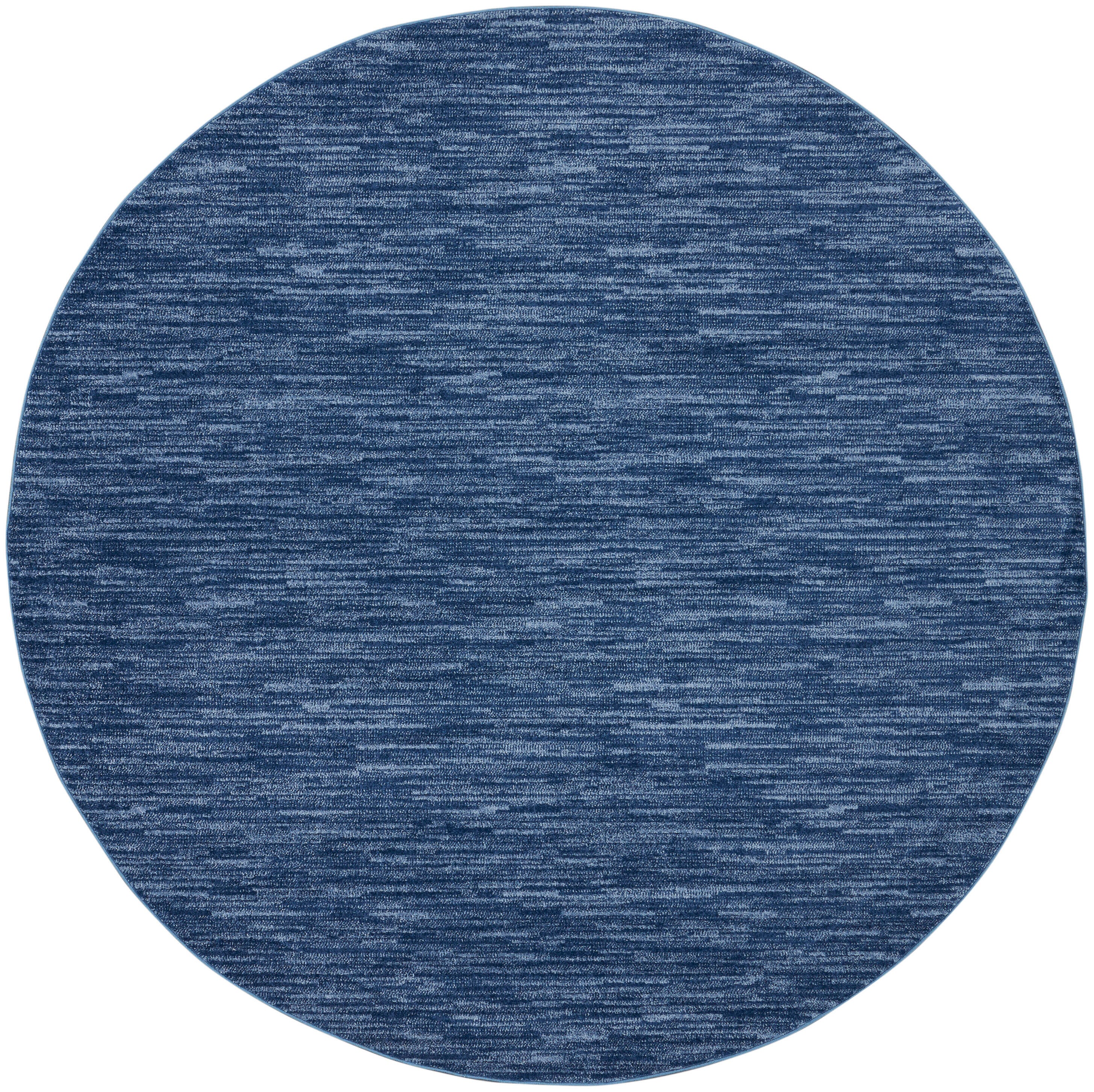 Nourison Home Outdoor Essentials 10' x Round  Area Rug, Navy Blue, large