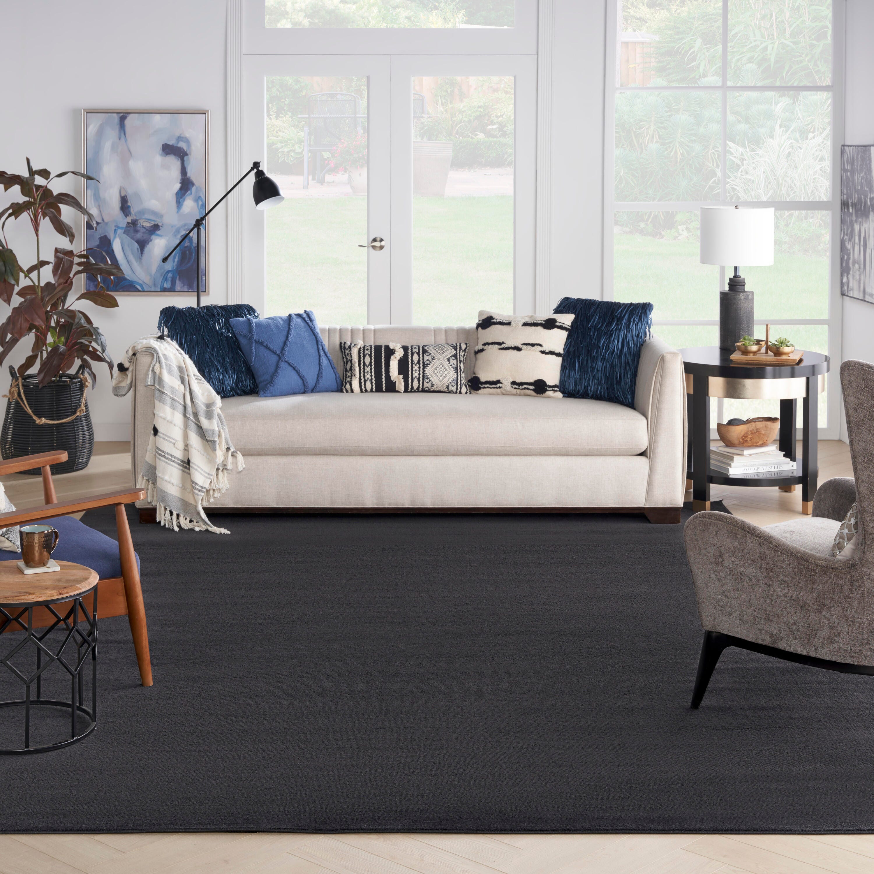 Nourison Home Outdoor Essentials 12' x 15'  Area Rug, Black, large