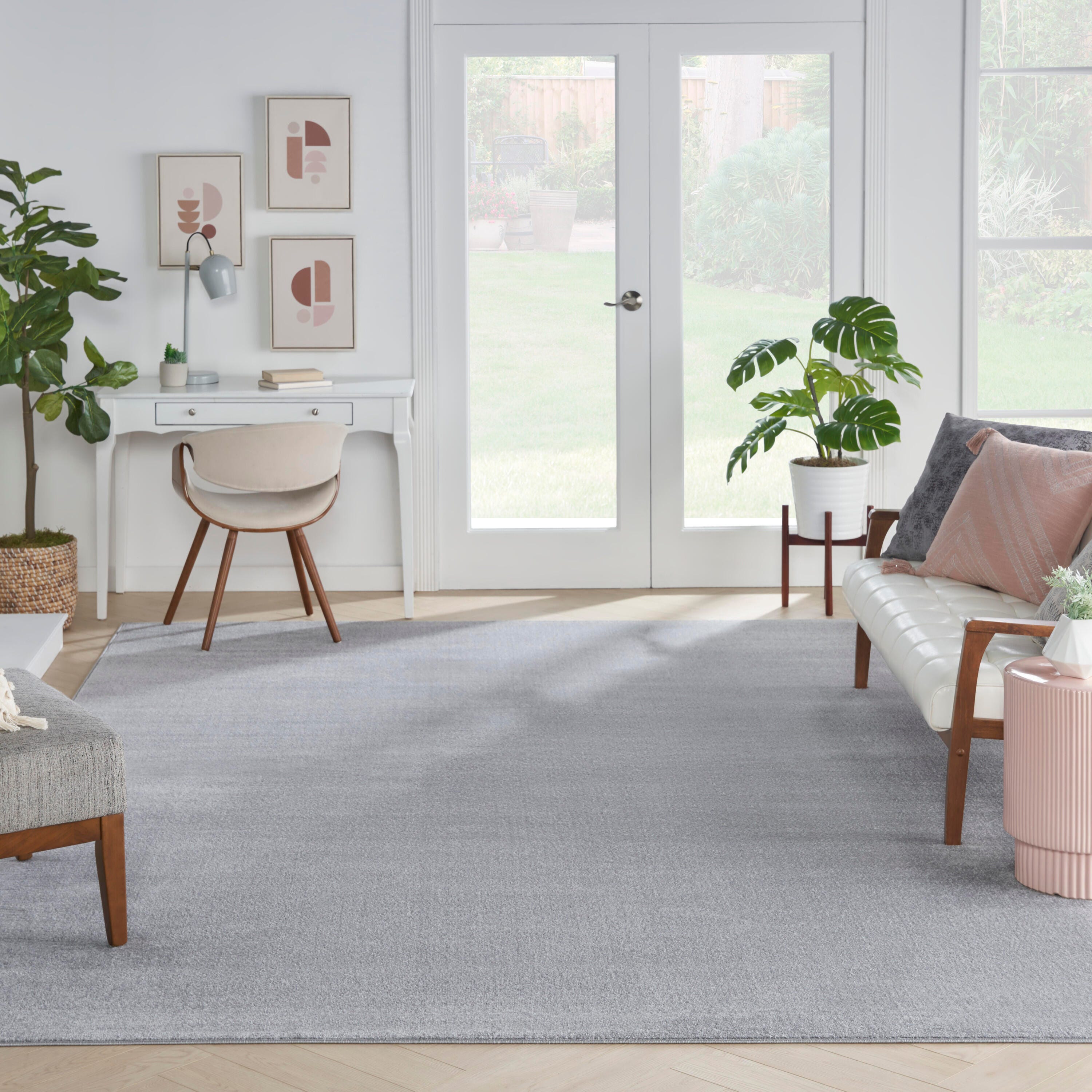 Nourison Home Outdoor Essentials 12' x 15'  Area Rug, Silver/Gray, large