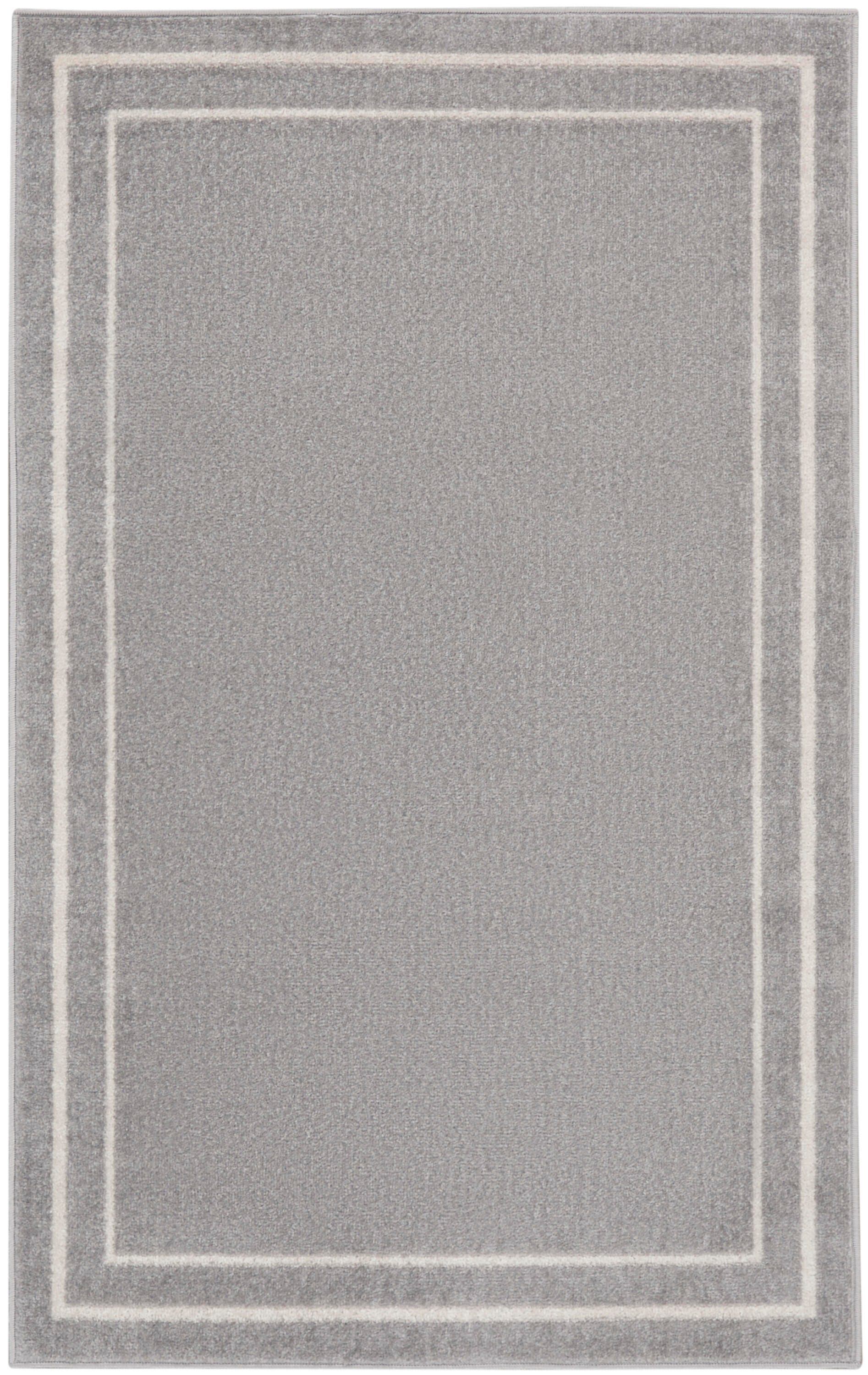 Nourison Home Outdoor Essentials 2' x 4' Area Rug, Gray/Ivory, large