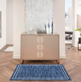 Nourison Home Outdoor Essentials 2' x 4' Area Rug, Navy/Ivory, rollover