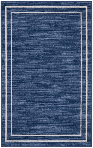 Nourison Home Outdoor Essentials 2' x 4' Area Rug, Navy/Ivory, large