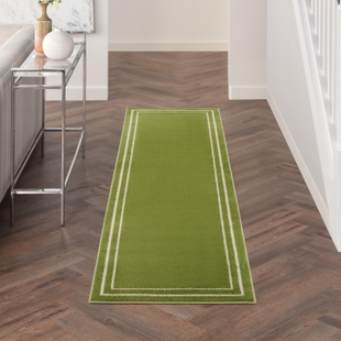 Nourison Home Outdoor Essentials 2' x 6' Area Rug, Green/Ivory, rollover