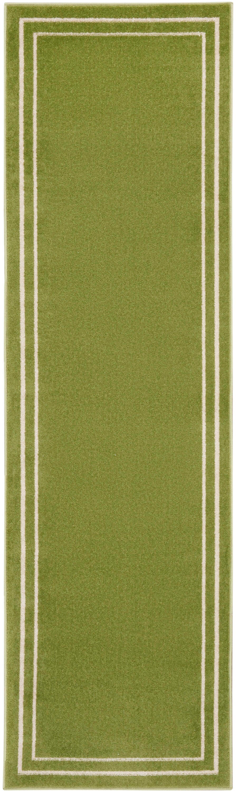 Nourison Home Outdoor Essentials 2' x 6' Area Rug, Green/Ivory, large