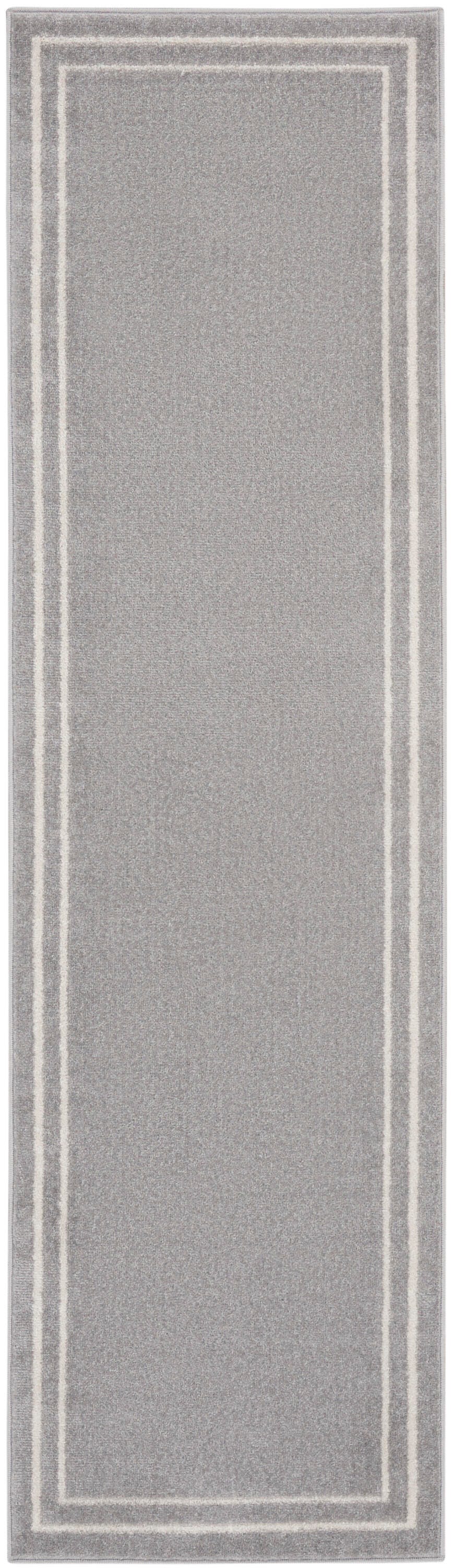 Nourison Home Outdoor Essentials 2' x 6' Area Rug, Gray/Ivory, large