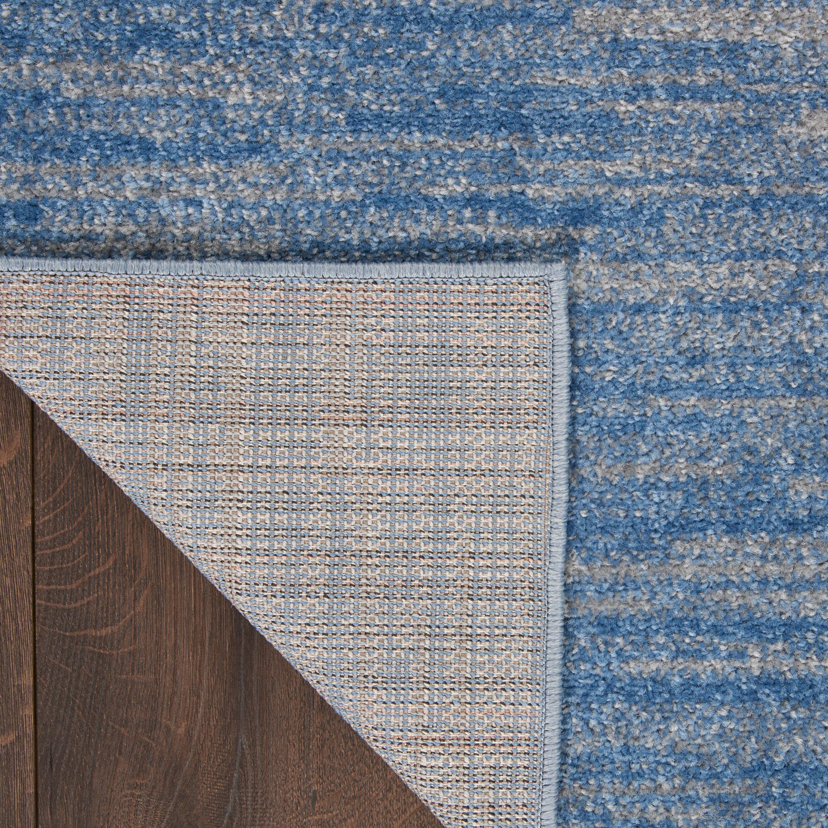 Nourison Home Outdoor Essentials 2' x 12' Runner Rug, Blue/Gray, large