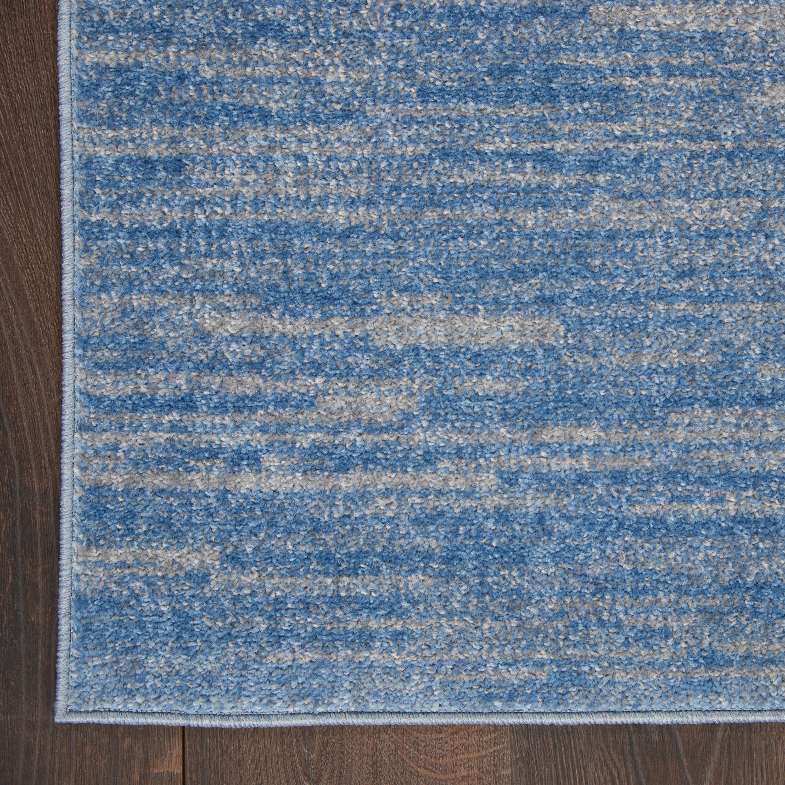 Nourison Home Outdoor Essentials 2' x 14' Runner Rug, Blue/Gray, large