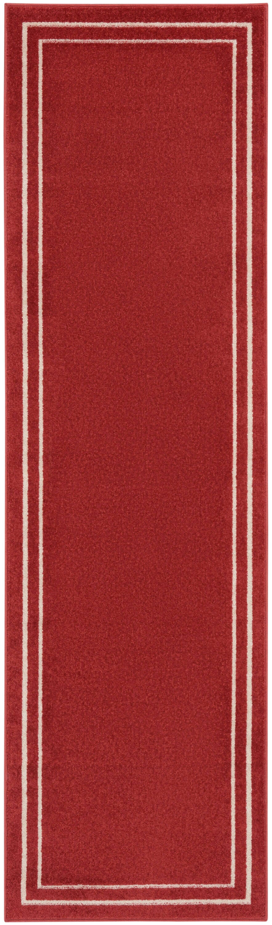 Nourison Home Outdoor Essentials 2' x 8' Runner Rug, Brick/Ivory, large