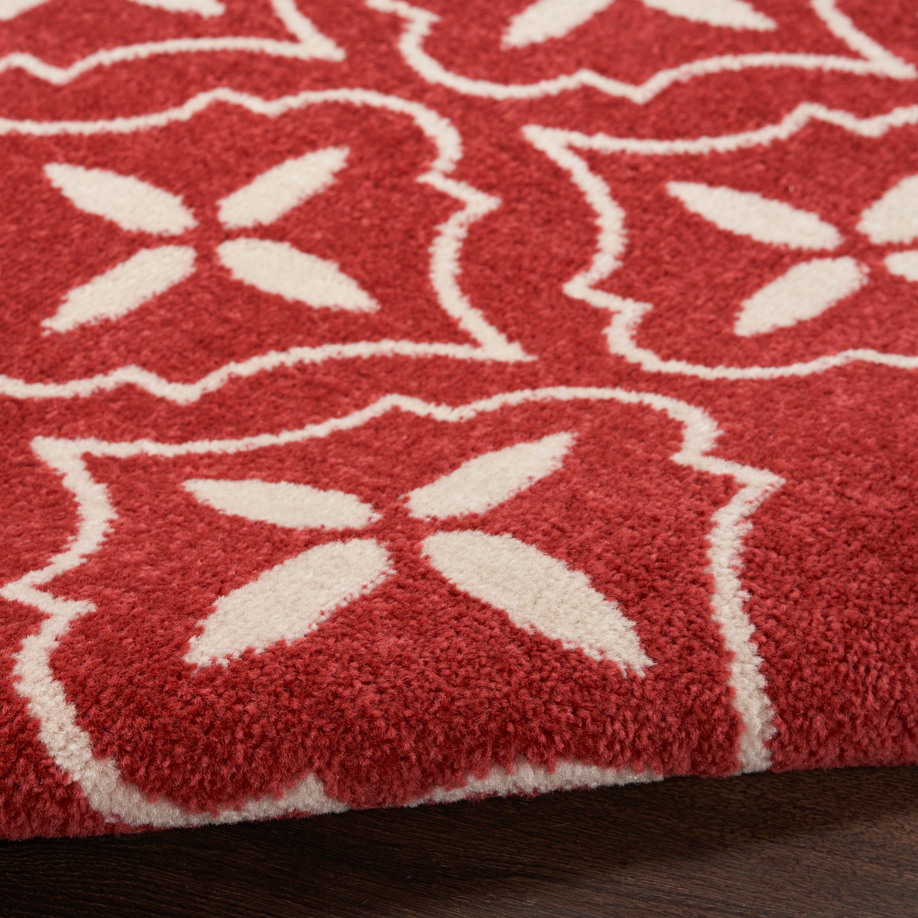 Nourison Home Outdoor Essentials 2' x 8' Runner Rug, Brick/Ivory, large