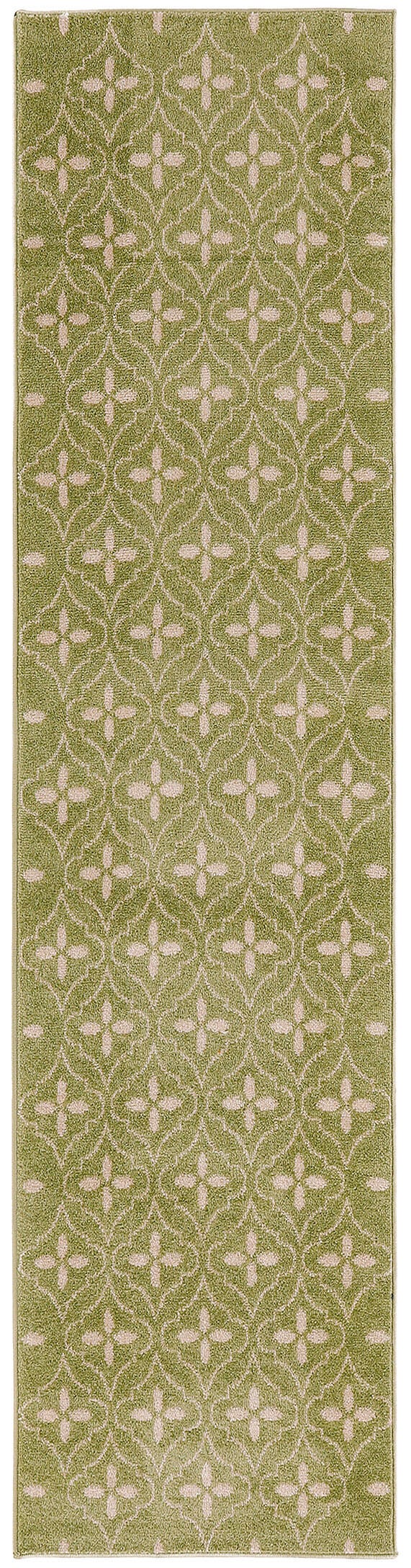 Nourison Home Outdoor Essentials 2' x 8' Runner Rug, Green/Ivory, large