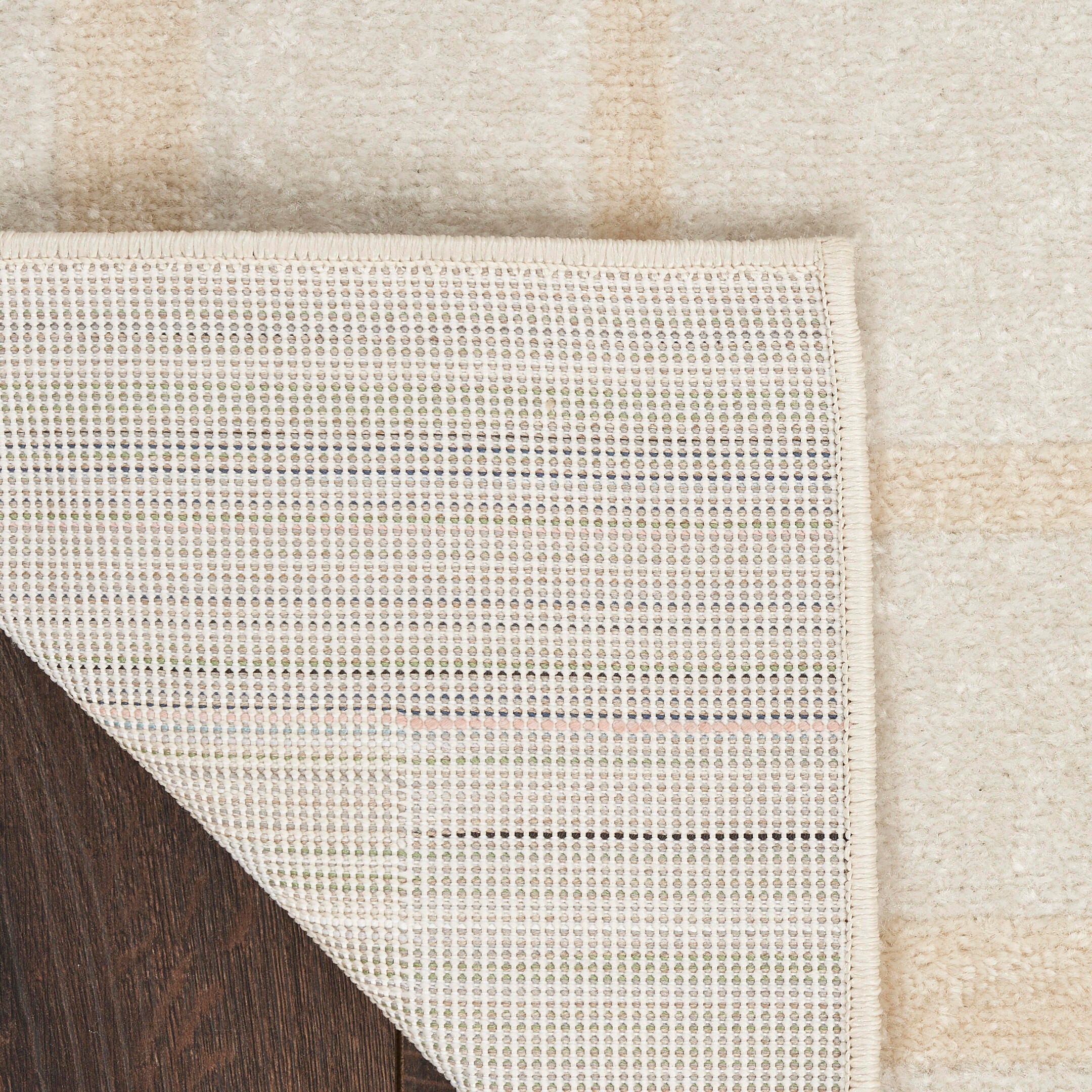 Nourison Home Outdoor Essentials 2' x 8' Runner Rug, Ivory/Gold, large